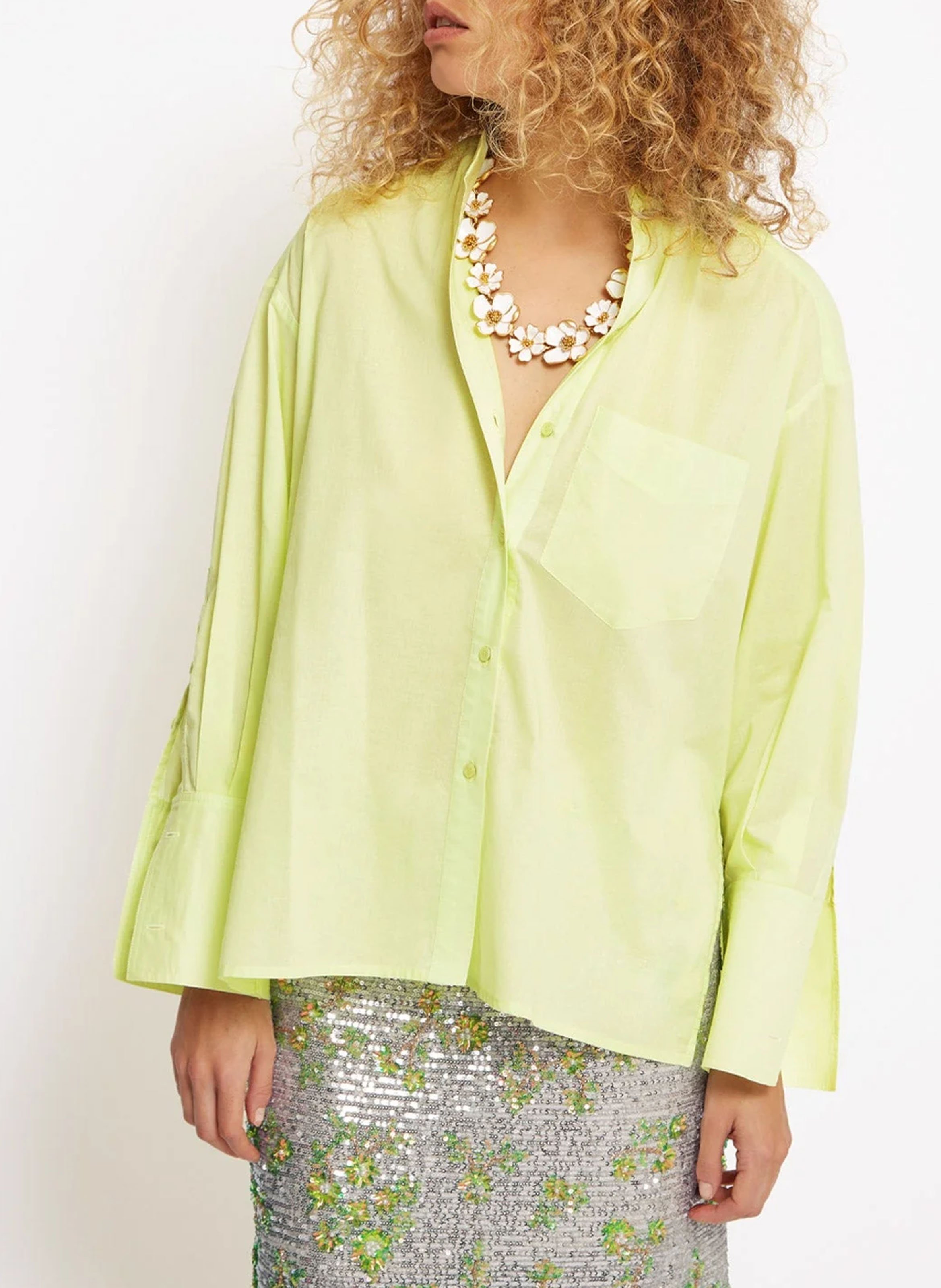 Chemise droite boutonnée ROSEANNA Vert