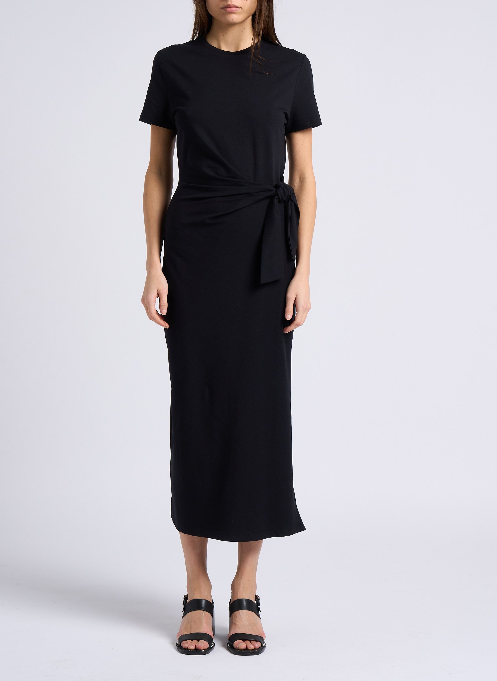 Long round-neck dress SAISON 1865 Black