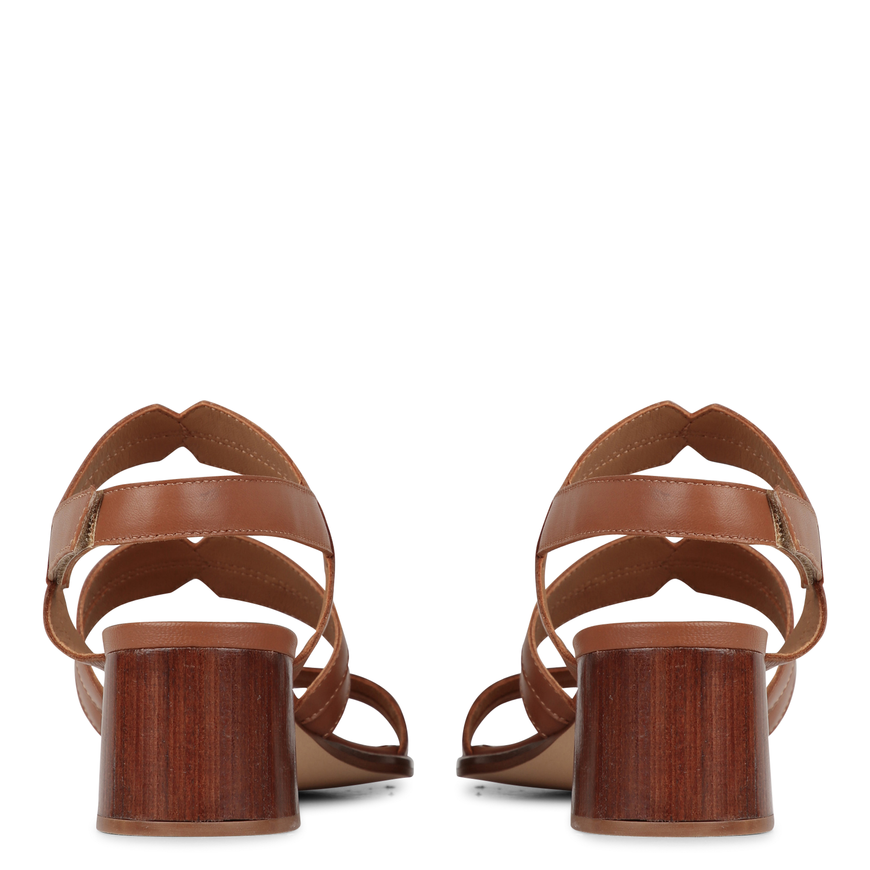 Sandales à talon en cuir KOSMA MENORCA Marron