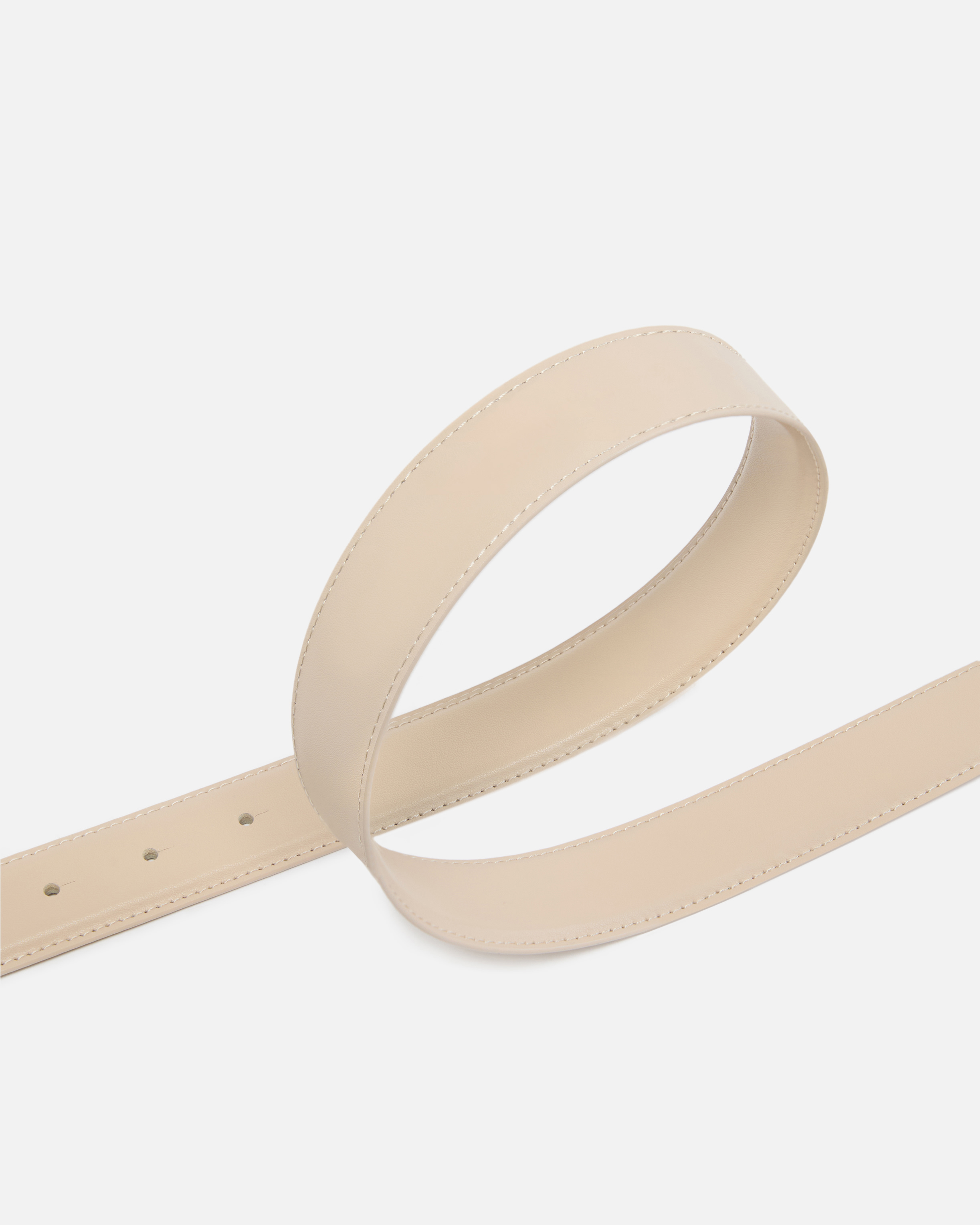 Love birds leather belt 3cm Beige