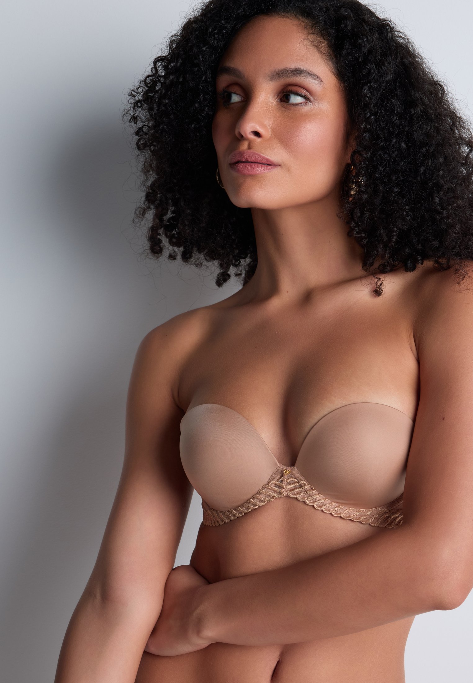 Plunge bandeau bra AUBADE Beige