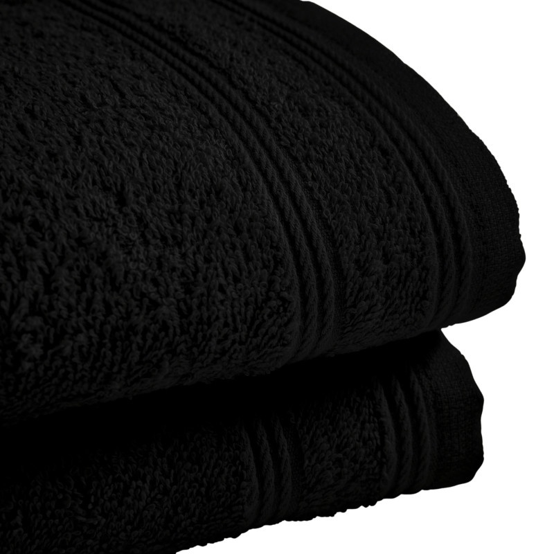 100% combed cotton hand towel COTON PUR Black