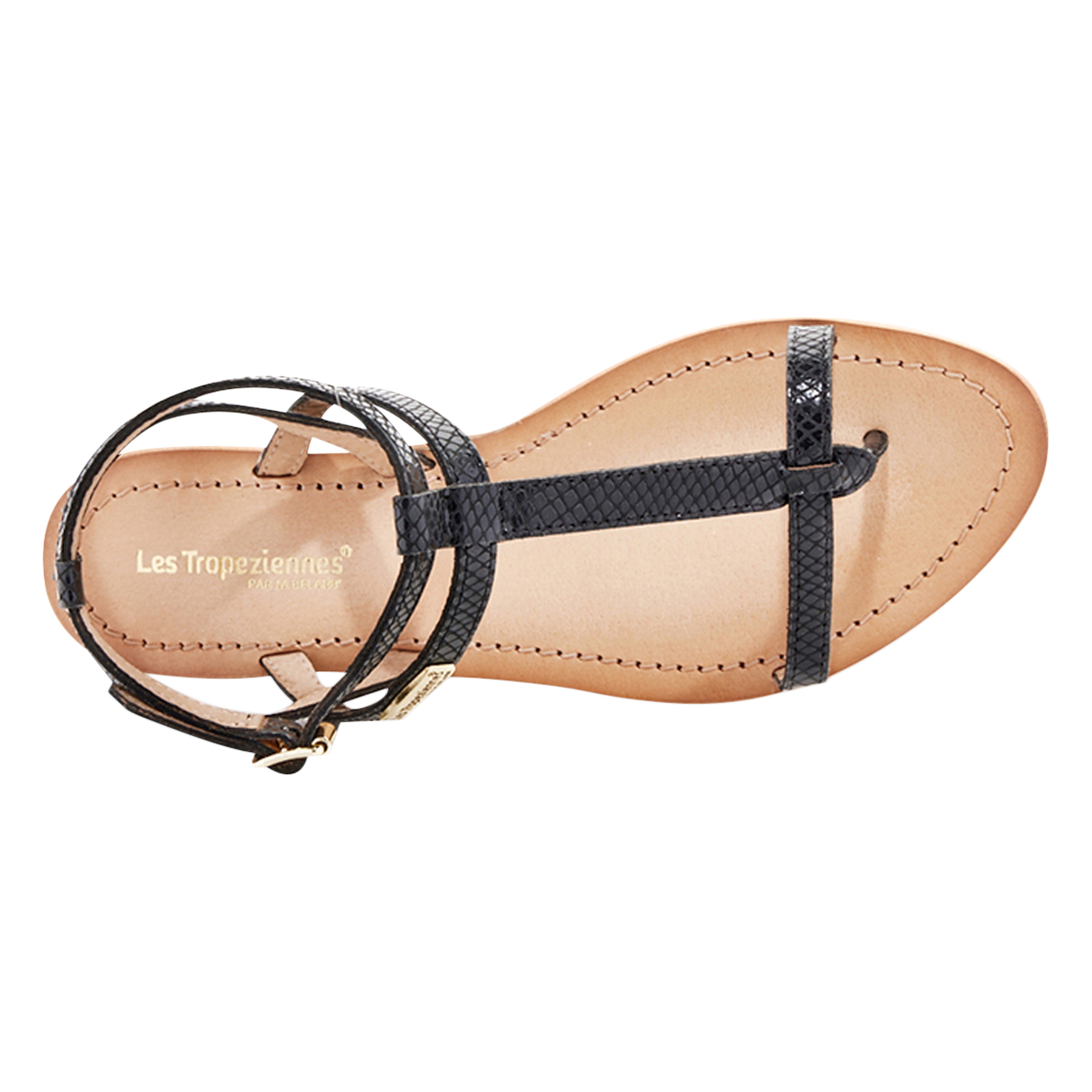 Sandales cuir hilan Noir Les tropeziennes par Belarbi Femme