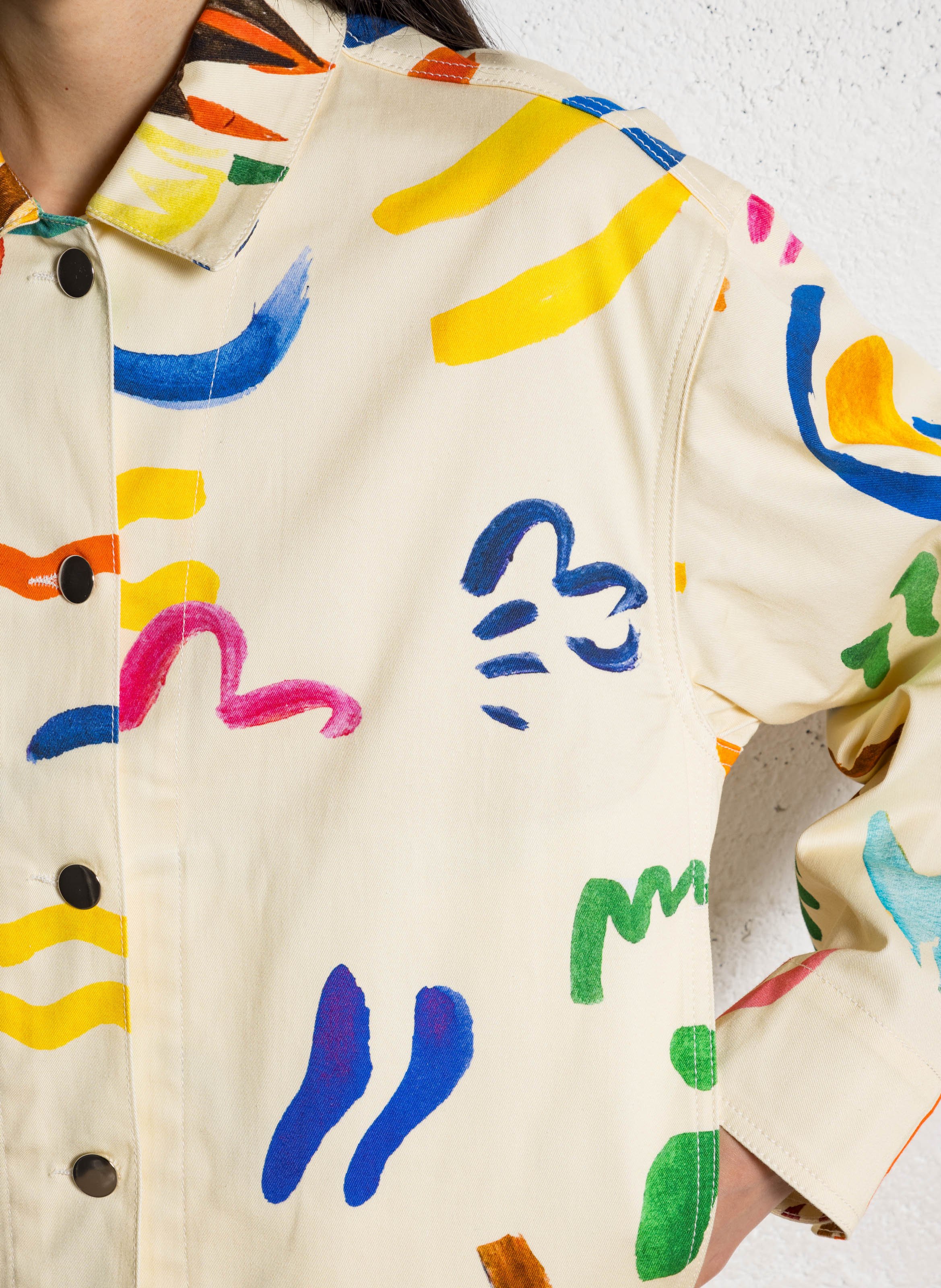 Denim cotton jacket Multicolored