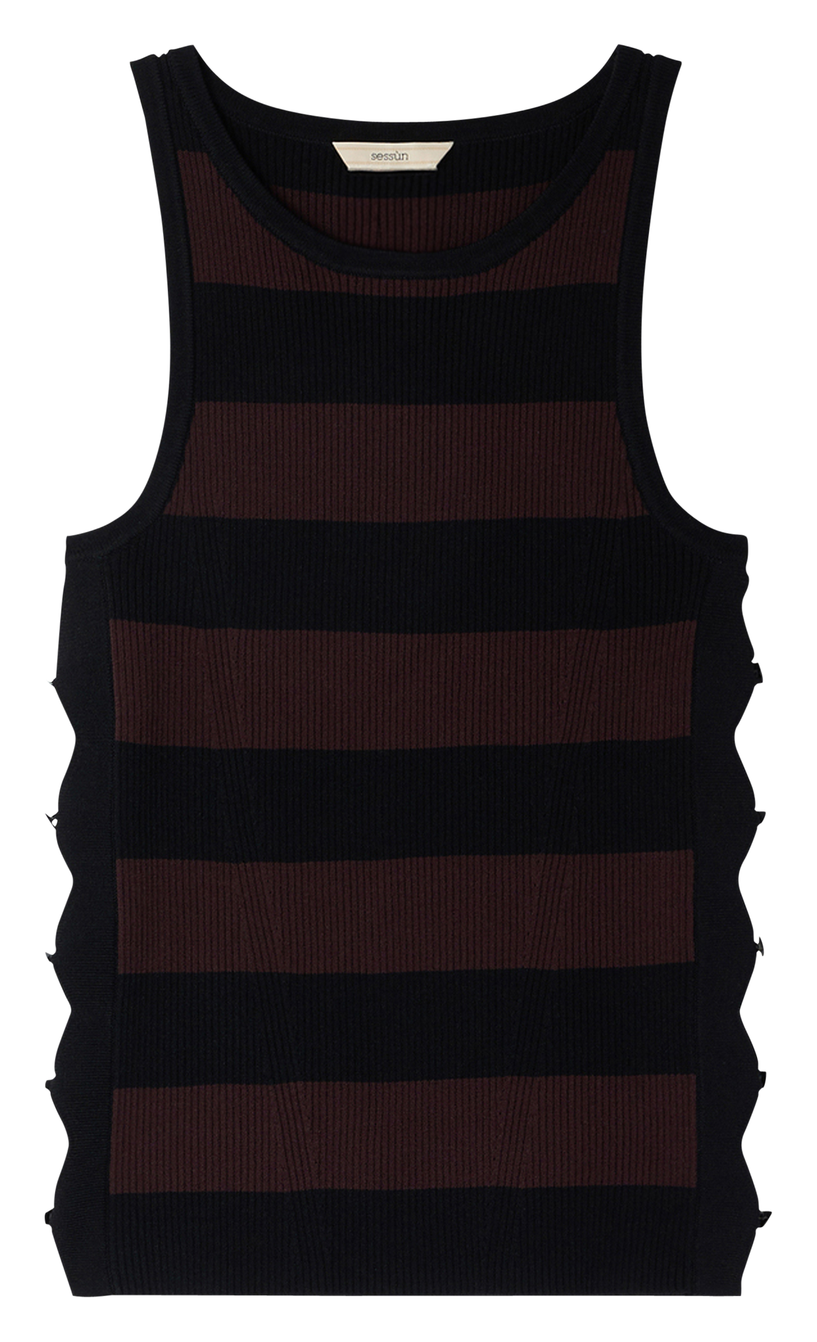 Slim-fit knit top SESSUN Black