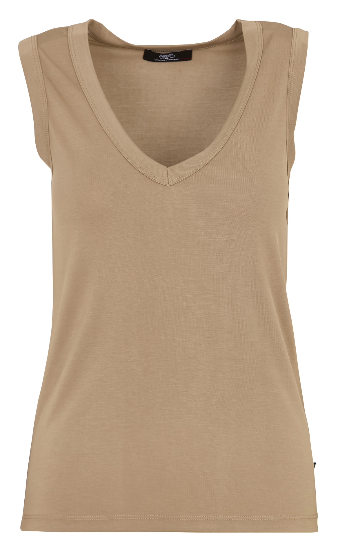 Straight V-neck tank top LE TEMPS DES CERISES White