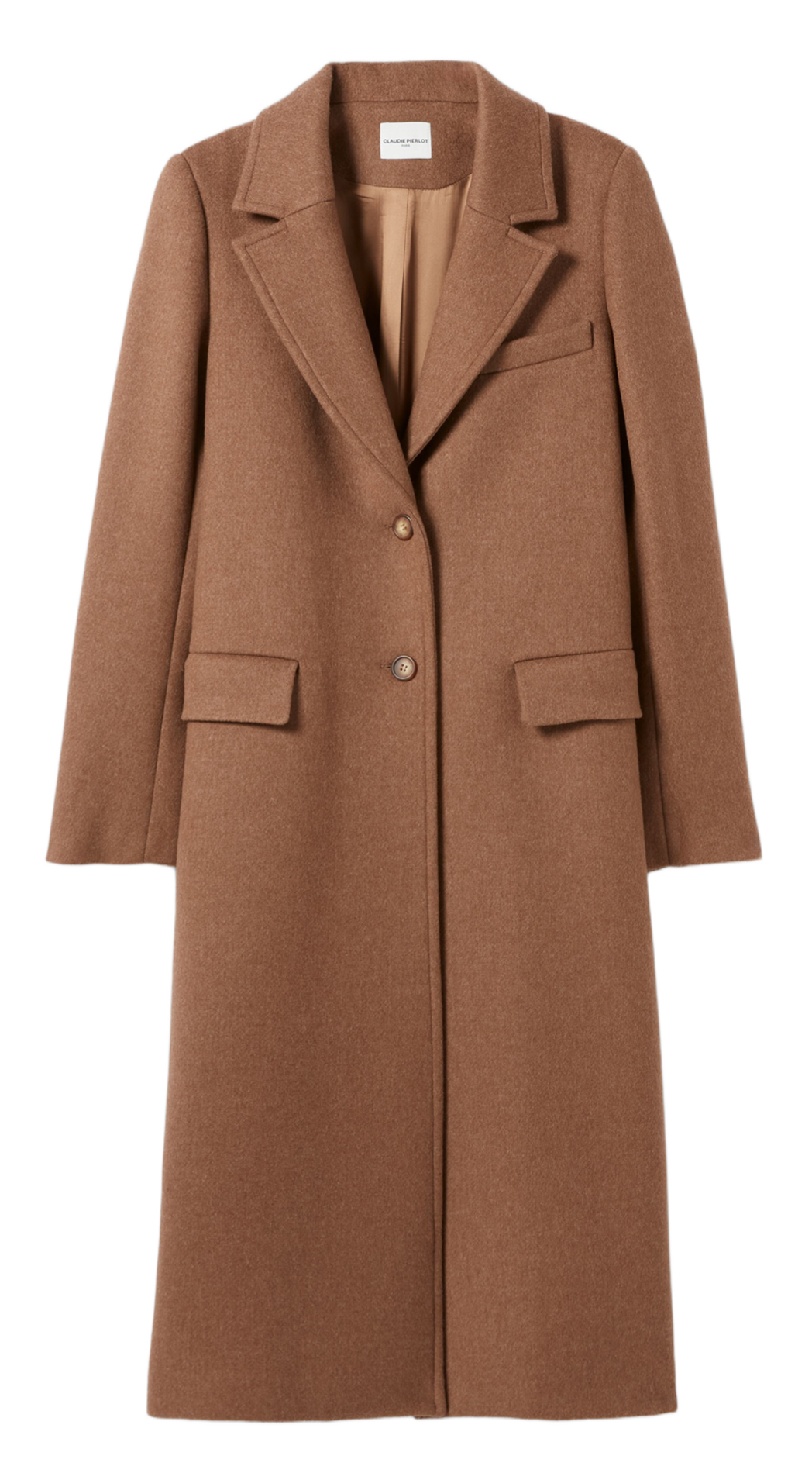 Mittellanger Oversize-Mantel in Uni CLAUDIE PIERLOT Beige