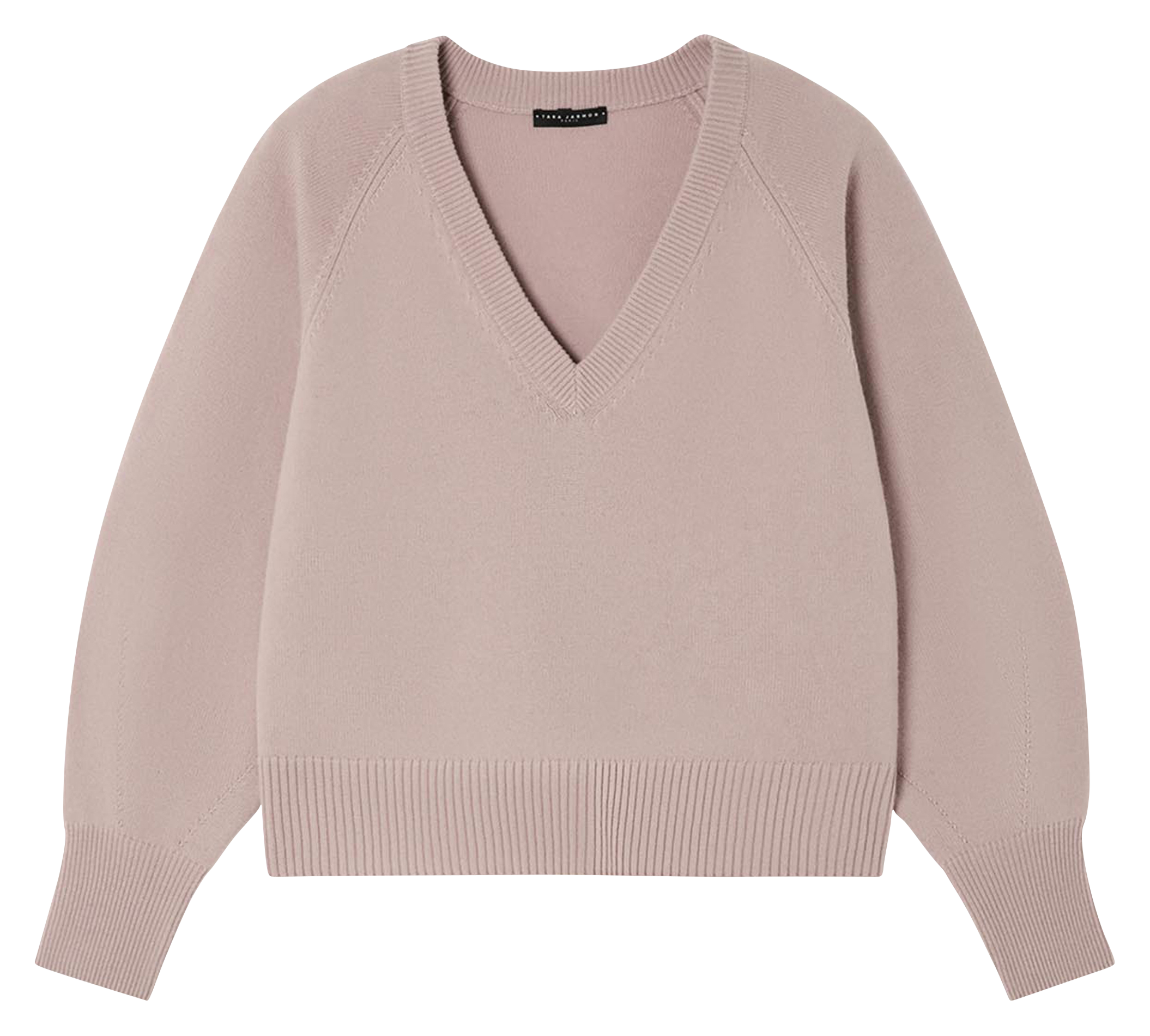 Pull col v en laine TARA JARMON Beige