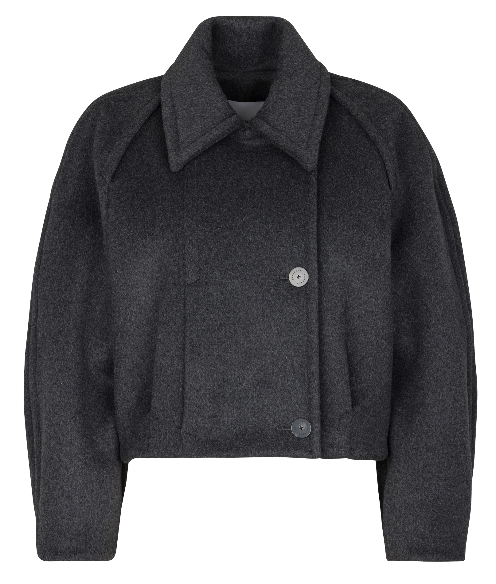 Veste droite en laine mélangée MARGAUX LONNBERG Argent