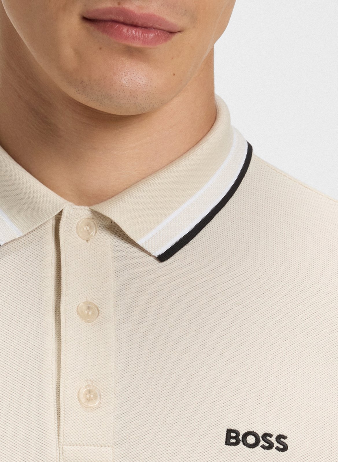 Regular-fit cotton polo shirt BOSS White