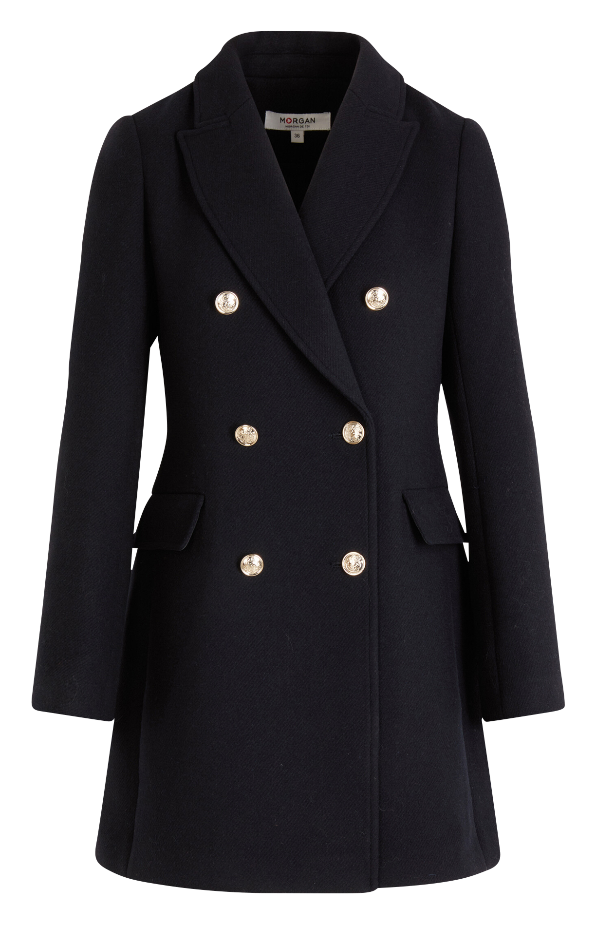 Getailleerde jas met revers MORGAN Blauw