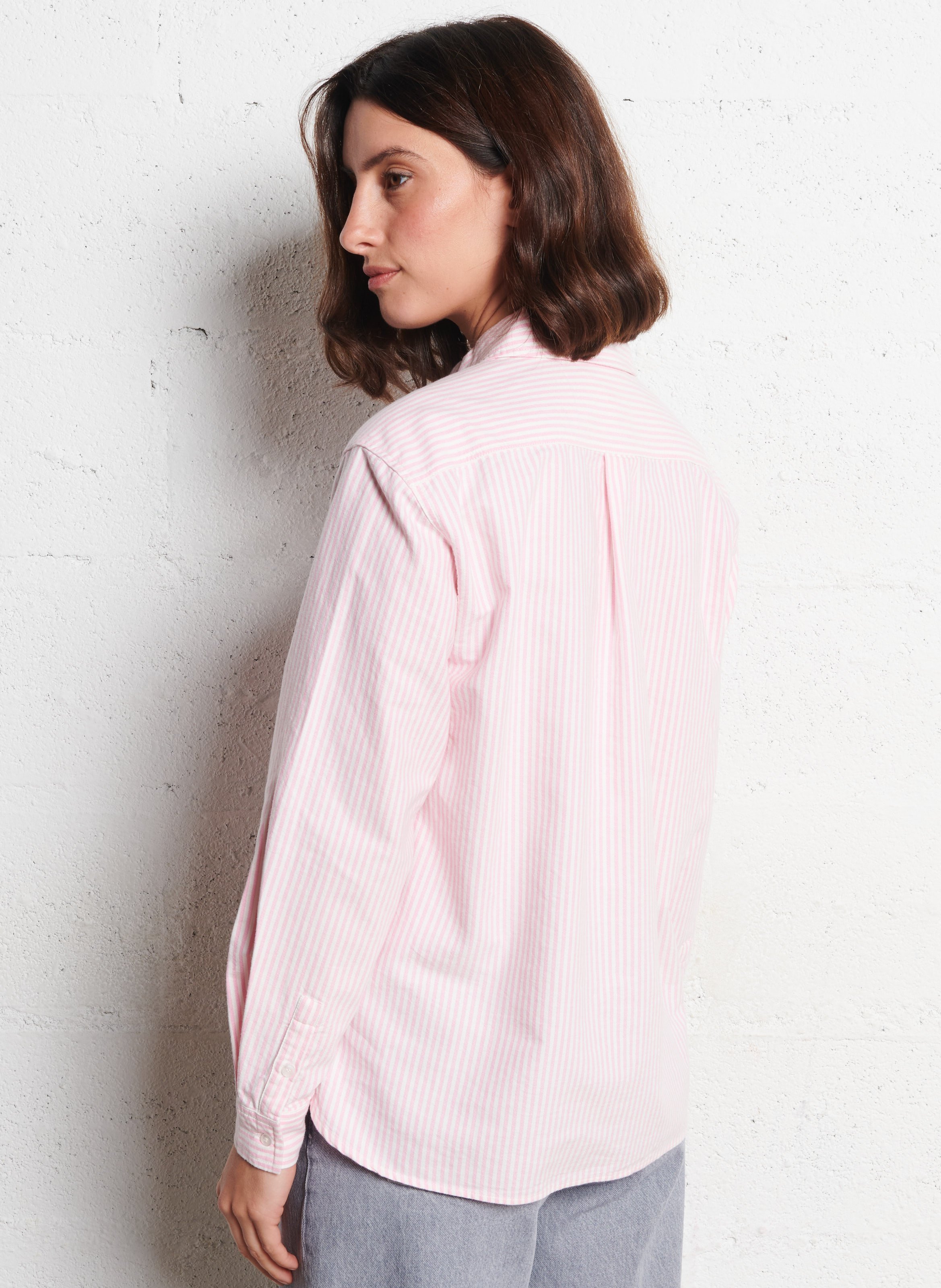 Chemise col classique en coton MAISON 123 Rose