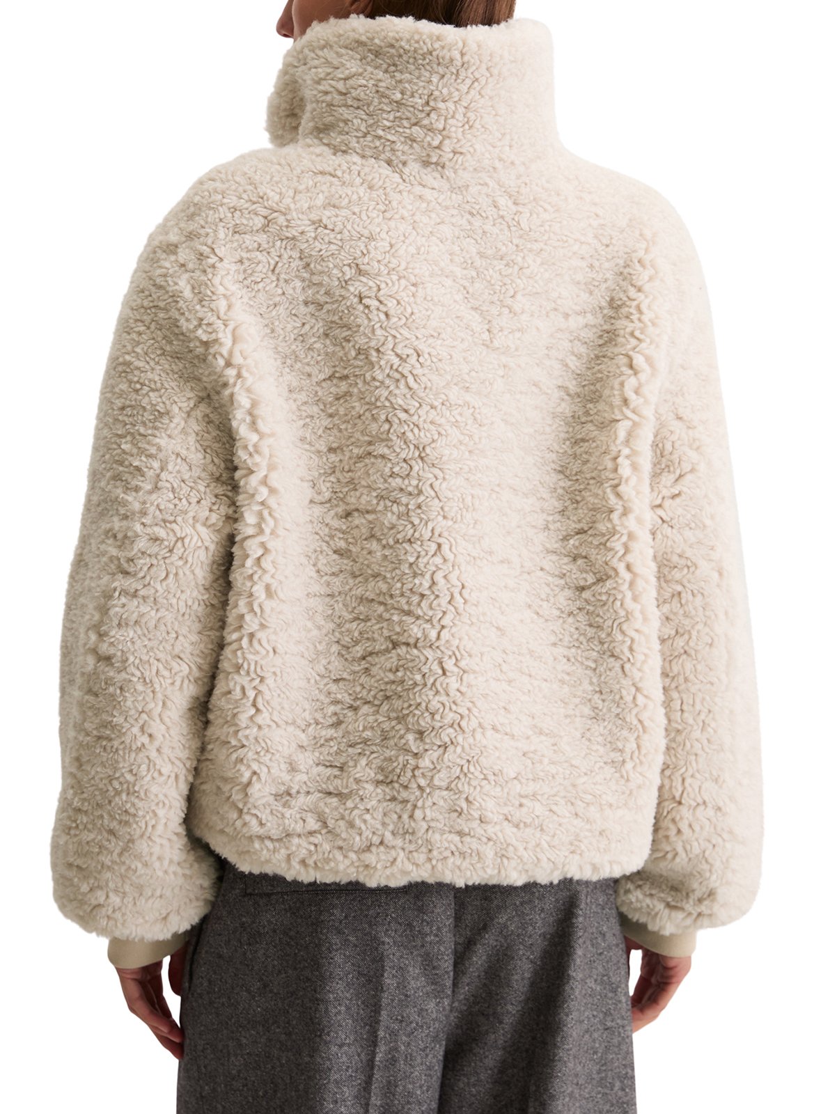 Veste droite zippée en fausse fourrure MARC O&#039;POLO Beige