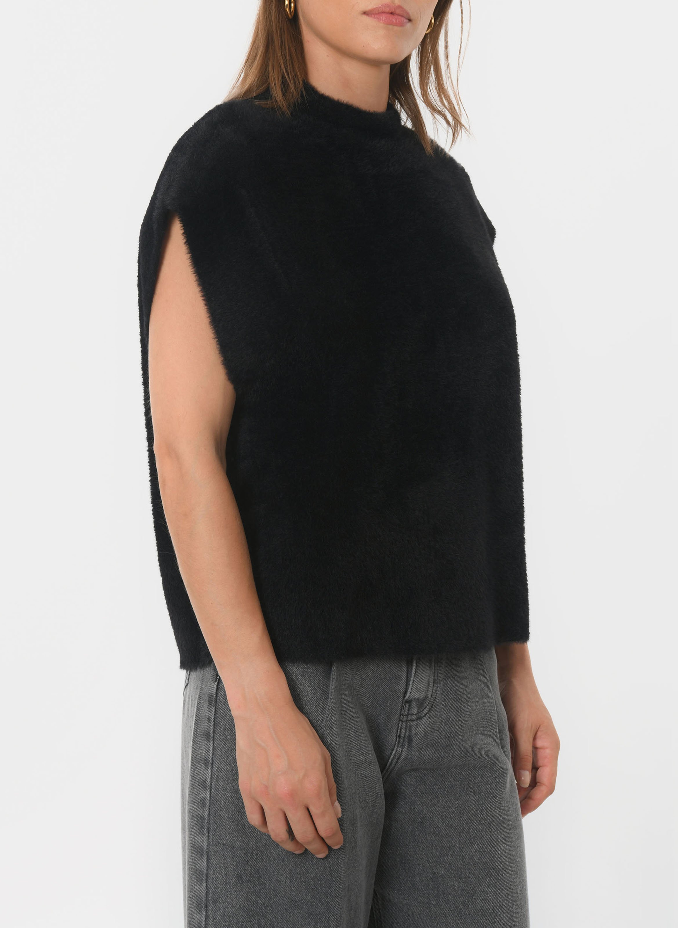 Oversize-Pullover mit Stehkragen KOOKAI Schwarz