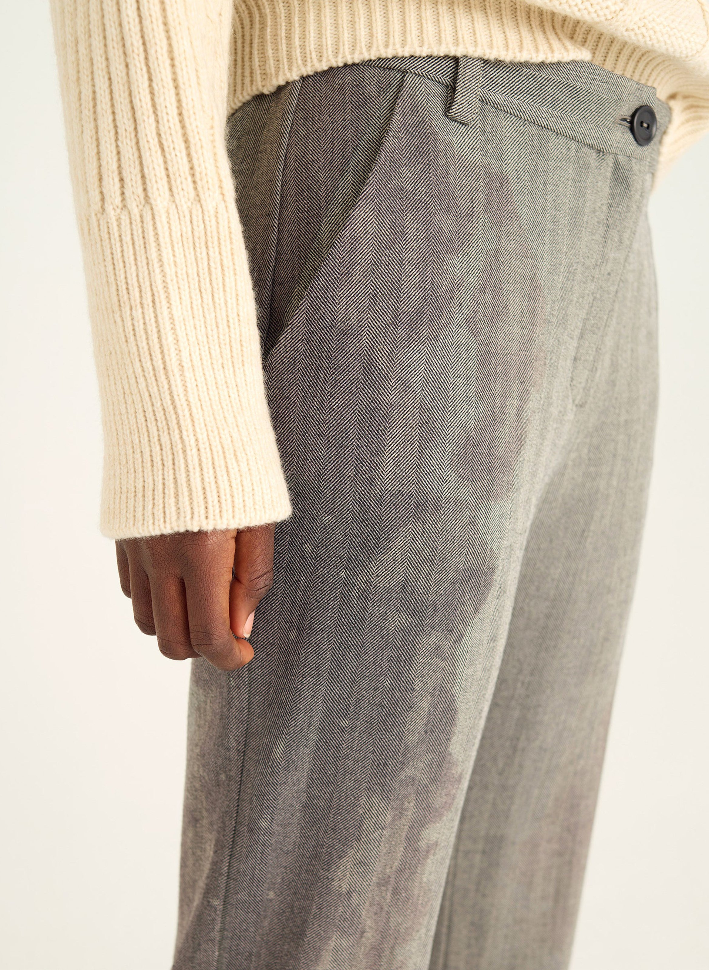 Norton printed straight trousers COTELAC Black