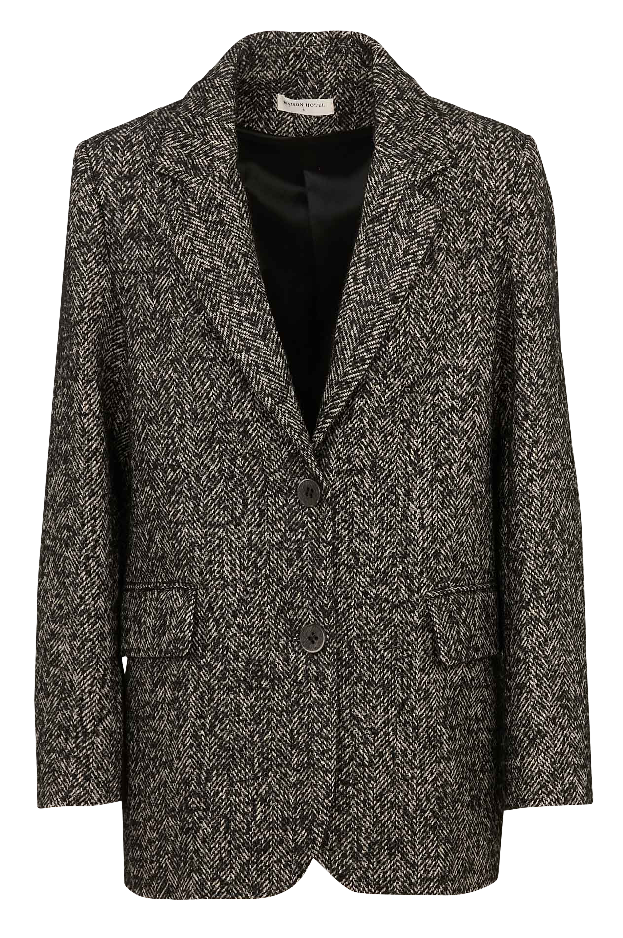Veste droite col tailleur MAISON HOTEL Noir