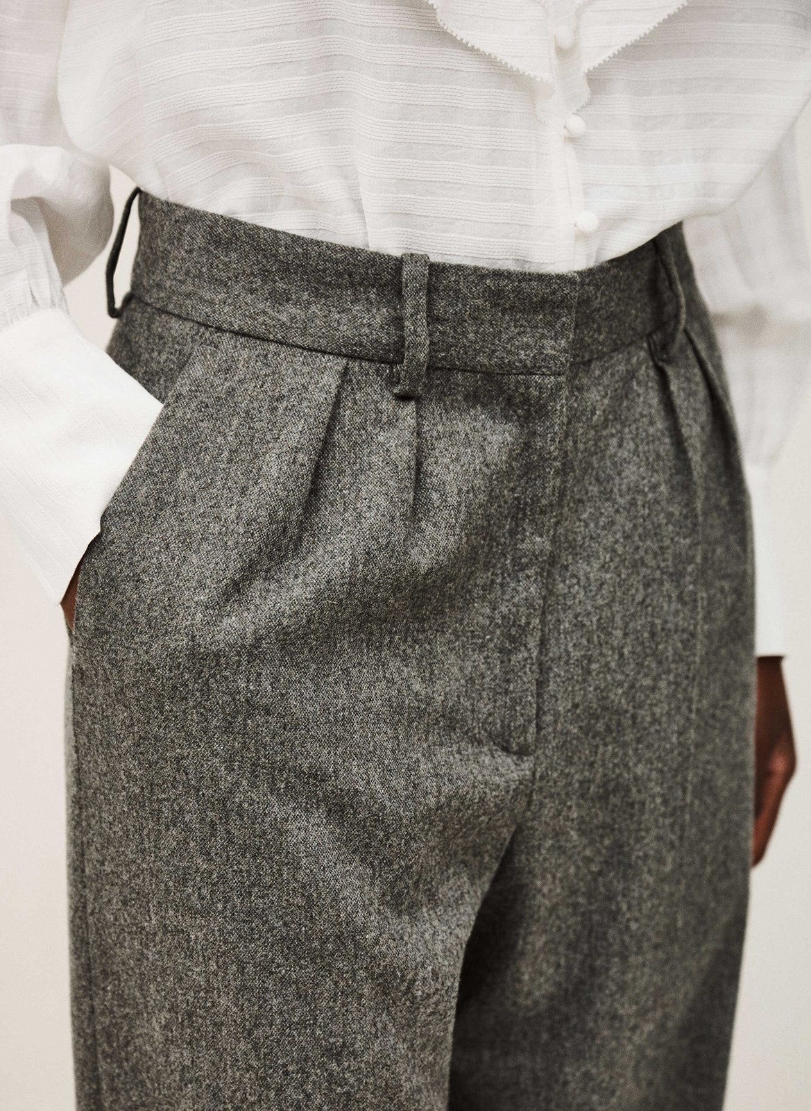 Broek breed model van gebreide stof BA&SH Zwart