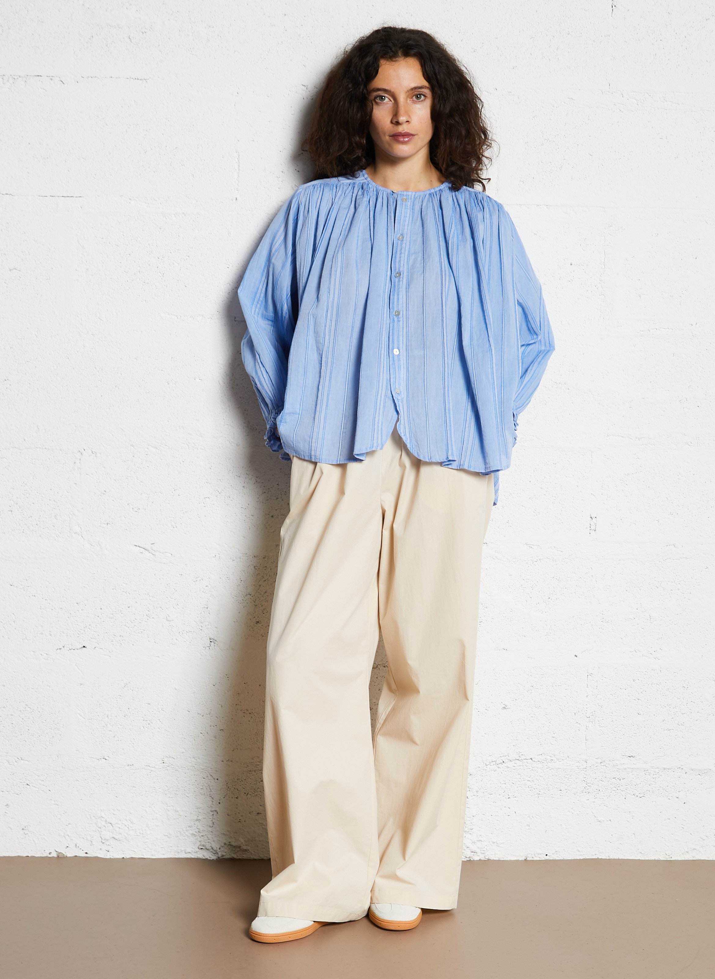 Wide cotton trousers  JC SOPHIE Beige