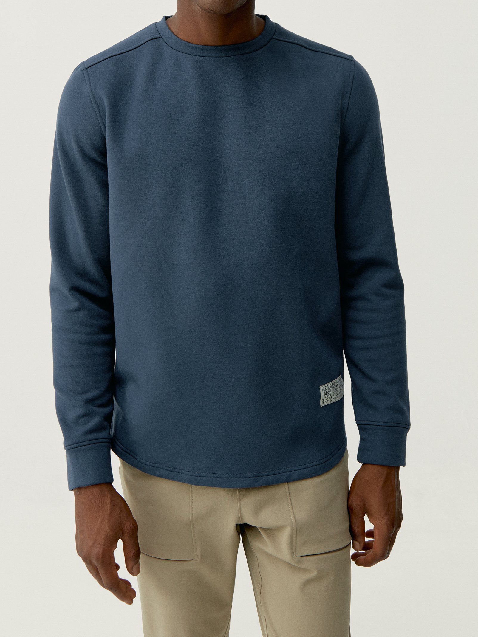 Hoodless sports sweatshirt performance ERIE BORN LIVING YOGA Blue