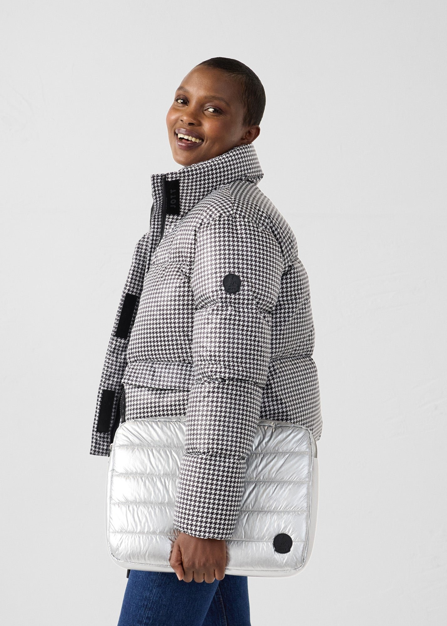 Sacoche pour ordinateur portable métallique hateya metallic JOTT Gris