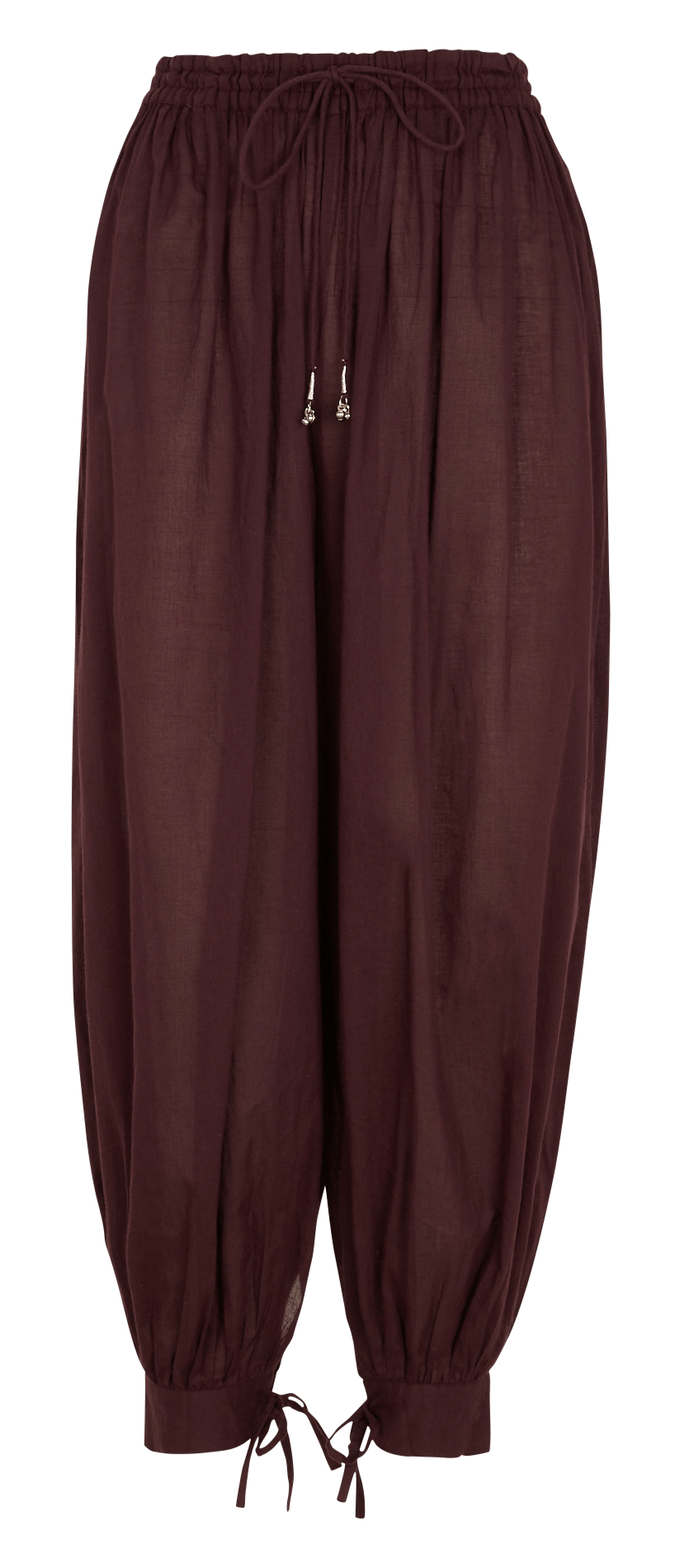 Hoch taillierte Haremshose aus Baumwolle ANTIK BATIK Pflaume