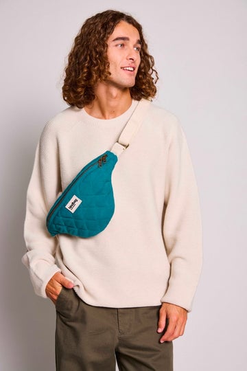 Cotton waist bag Blue