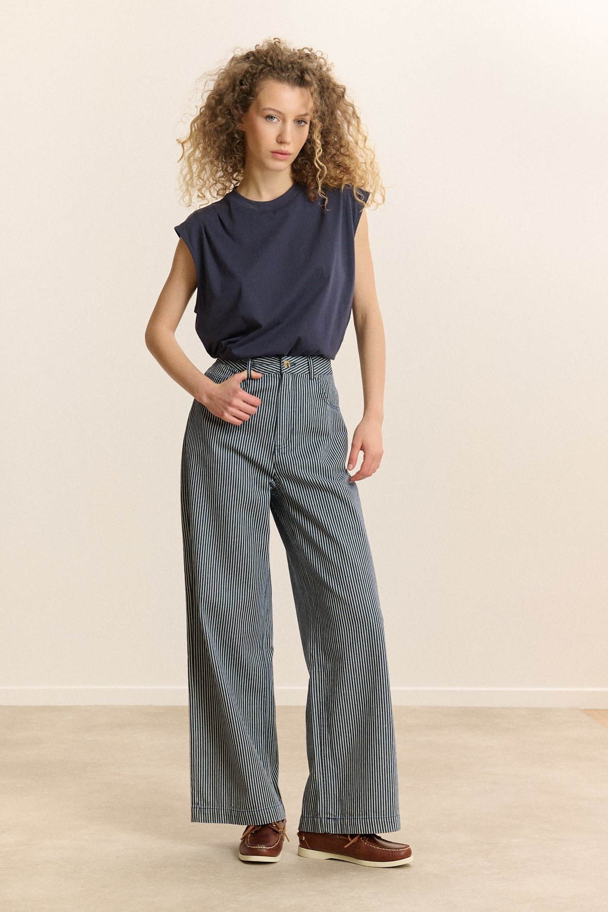 High-waisted striped trousers GARANCE PARIS Stripes