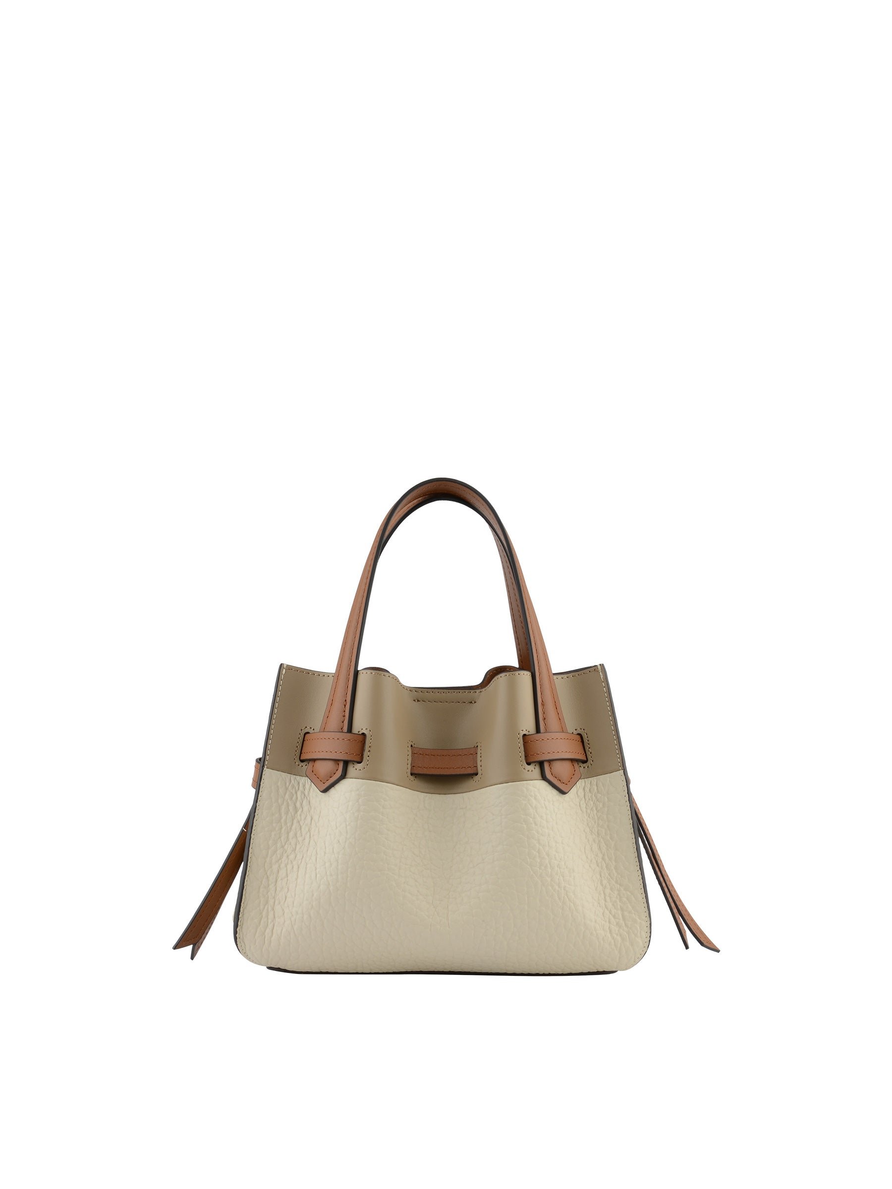 Calfskin leather handbag POURCHET Multicolored