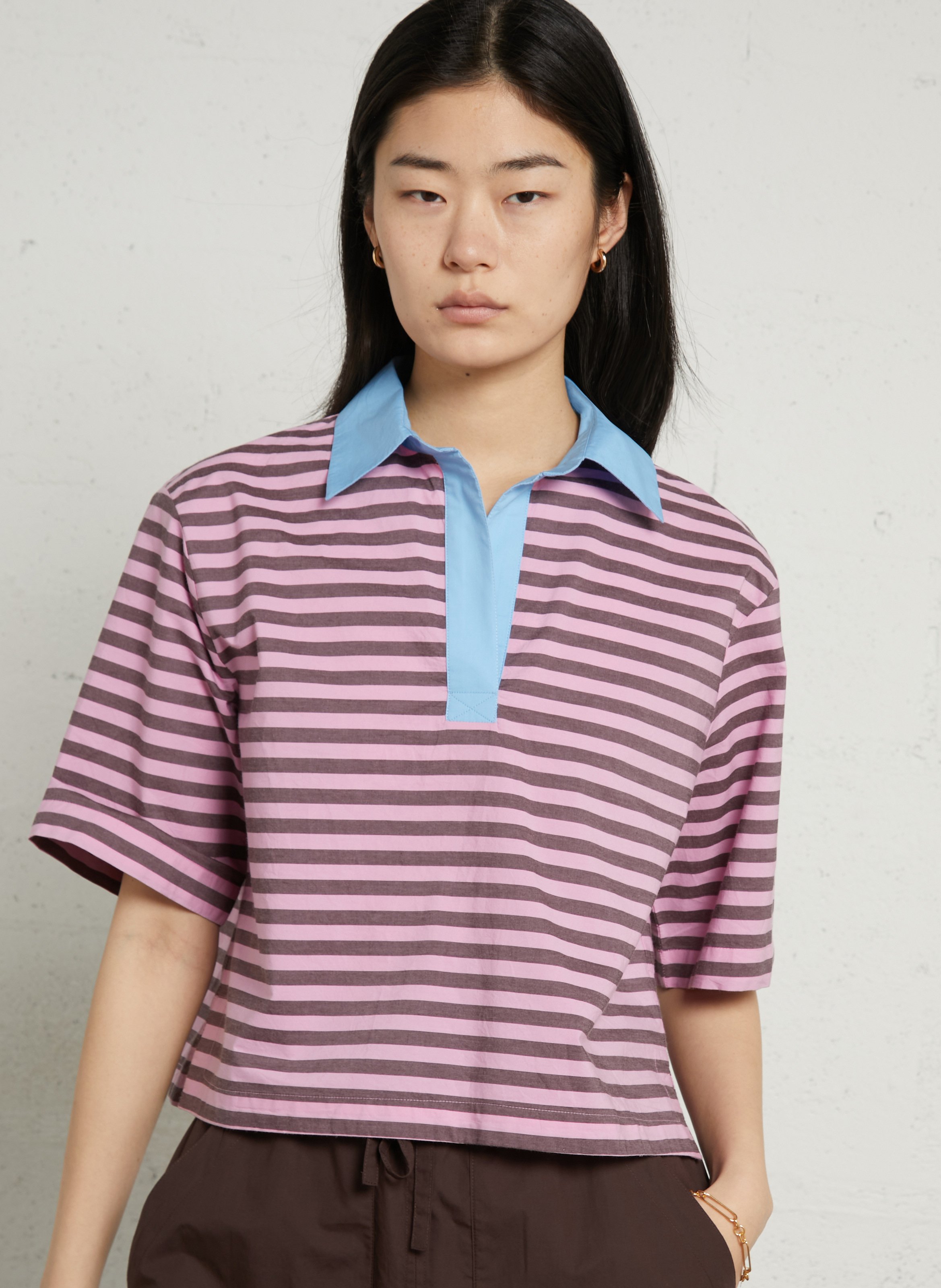 Top ample court en coton bio STELLA NOVA Violet