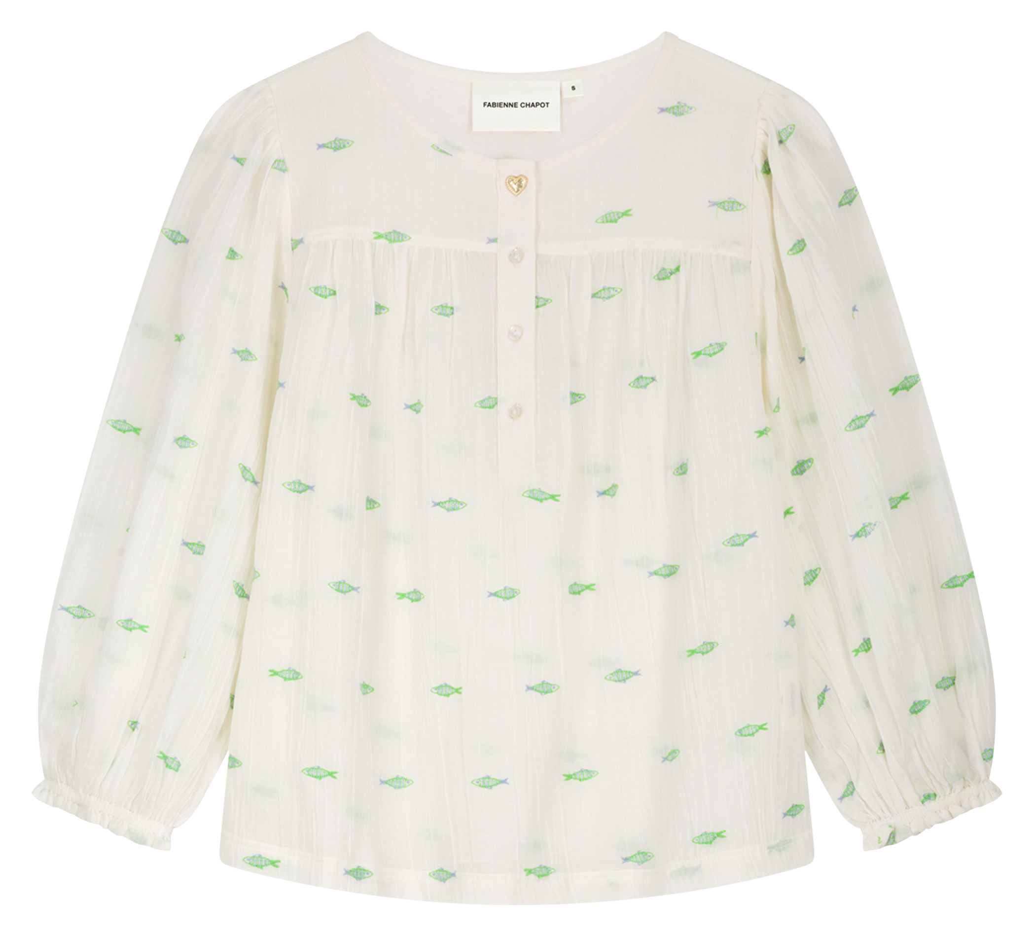 Blouse ample col rond FABIENNE CHAPOT Blanc
