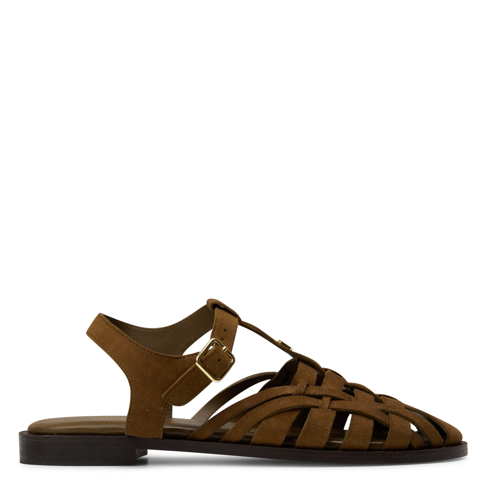 Leren sandalen PETITE MENDIGOTE Bruin