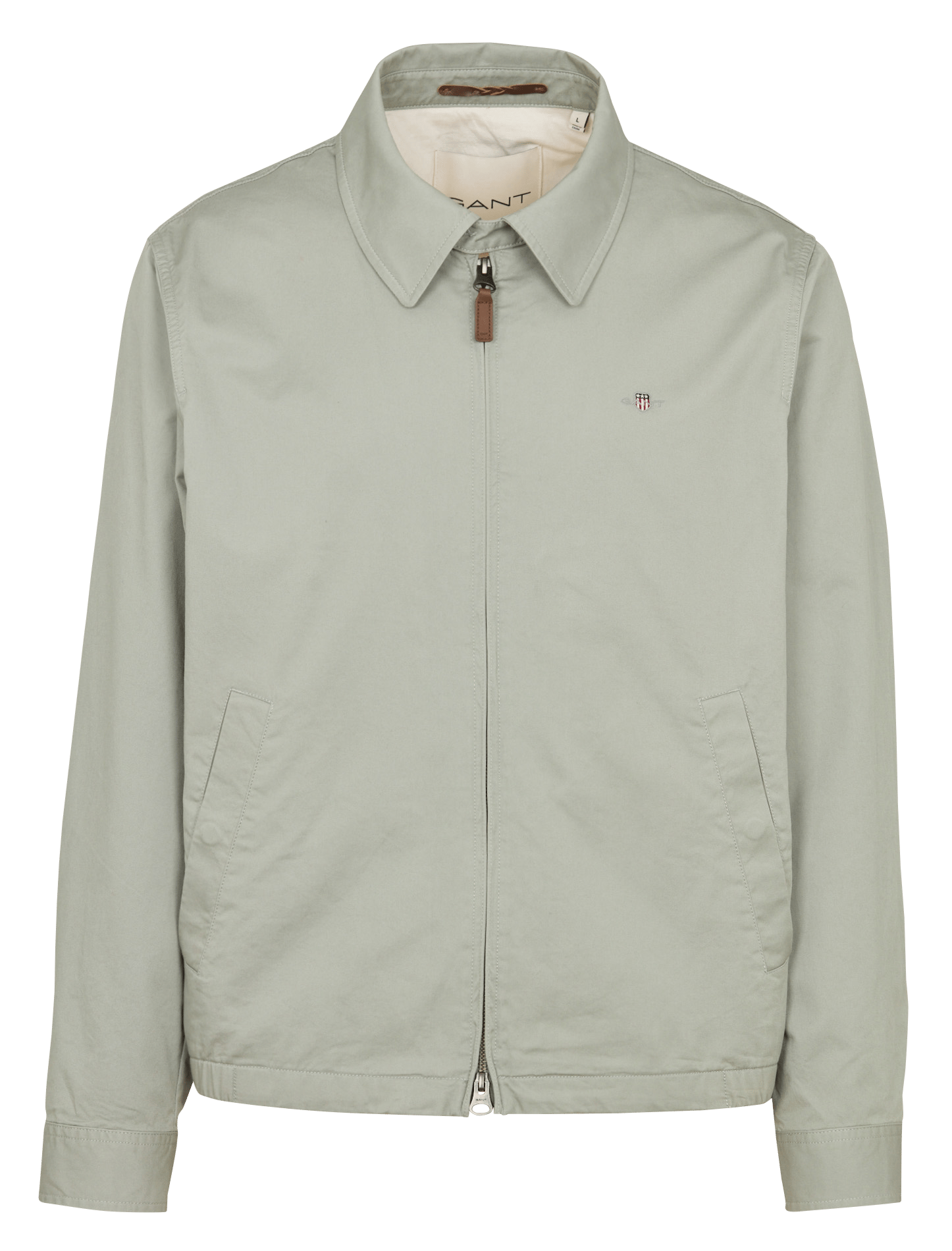 Veste droite co classique en coton bio GANT Gris