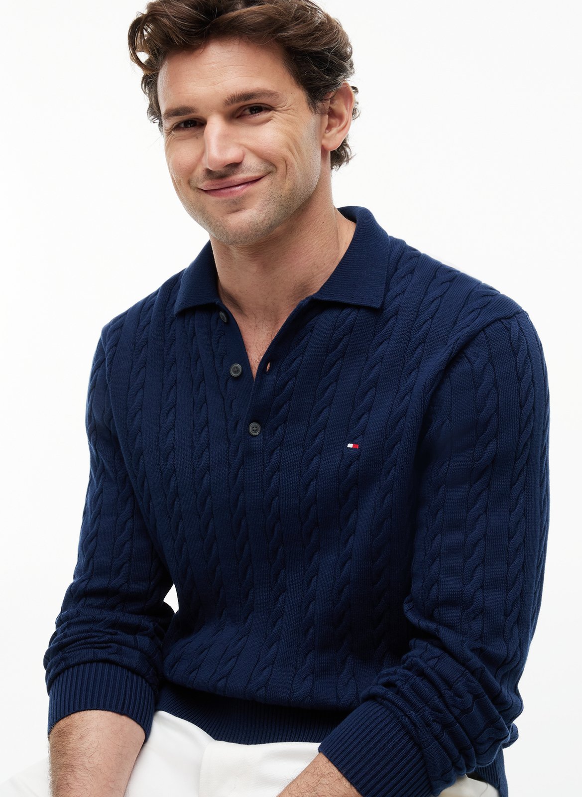 Regular-Fit Pullover aus Bio-Baumwolle TOMMY HILFIGER Blau