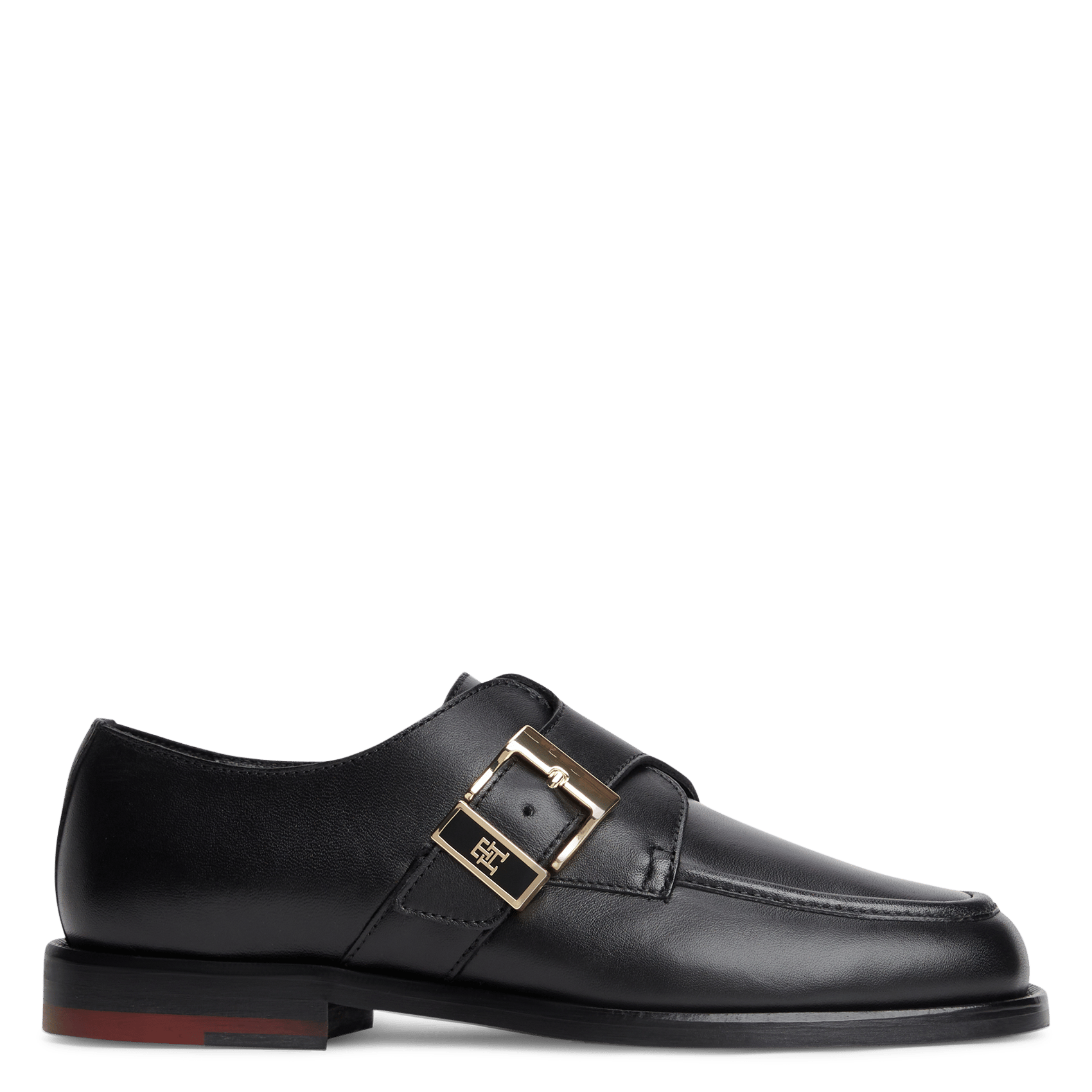 Plain leather loafers TOMMY HILFIGER Black