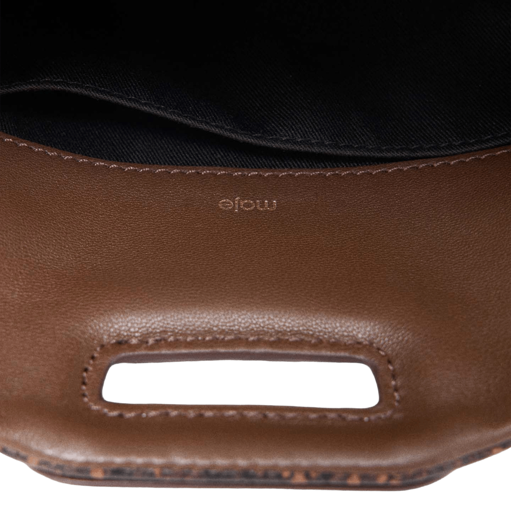 Sac bandoulière python en cuir MAJE Marron
