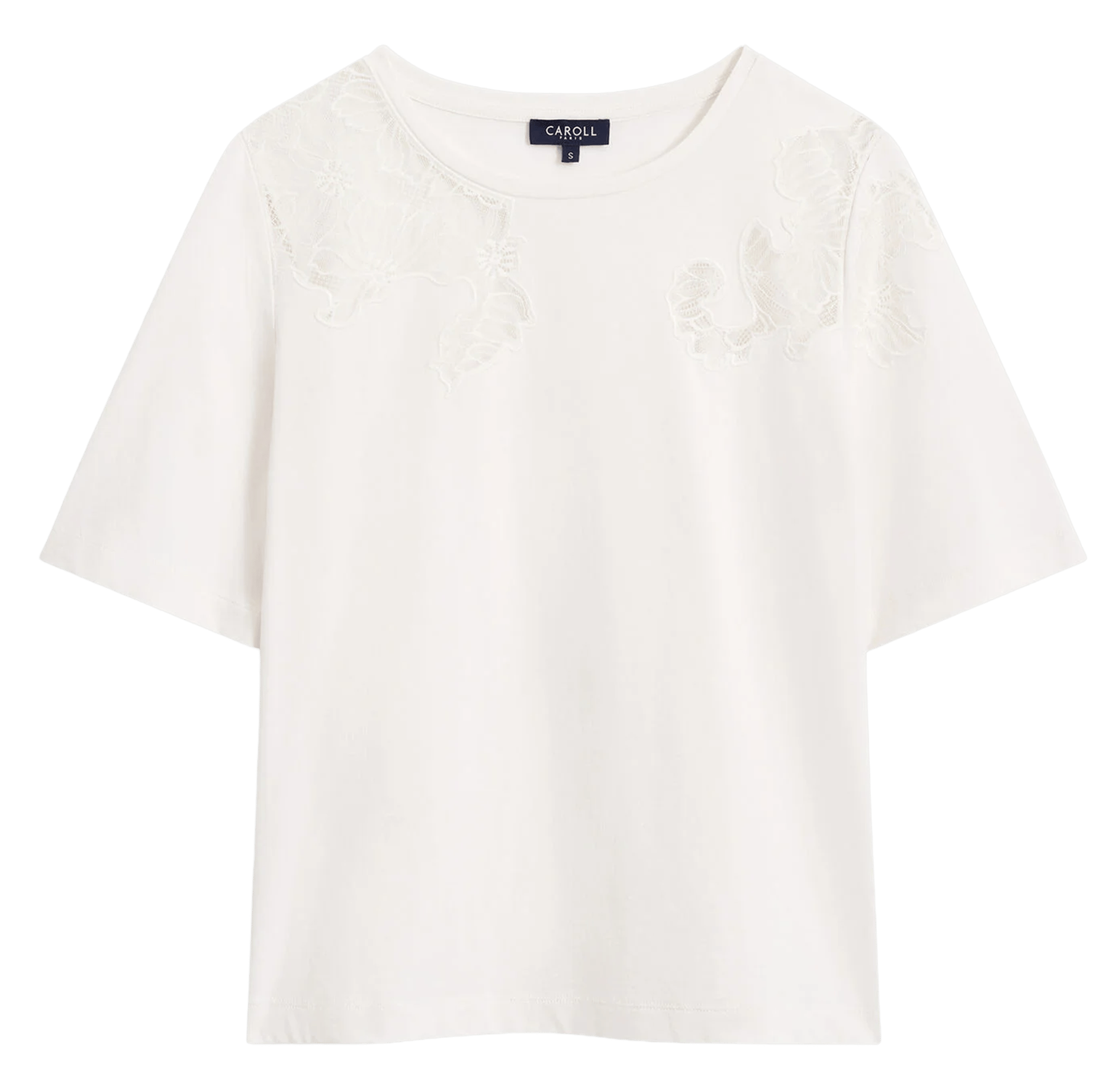 Katoenen T-shirt met ronde hals CAROLL Beige