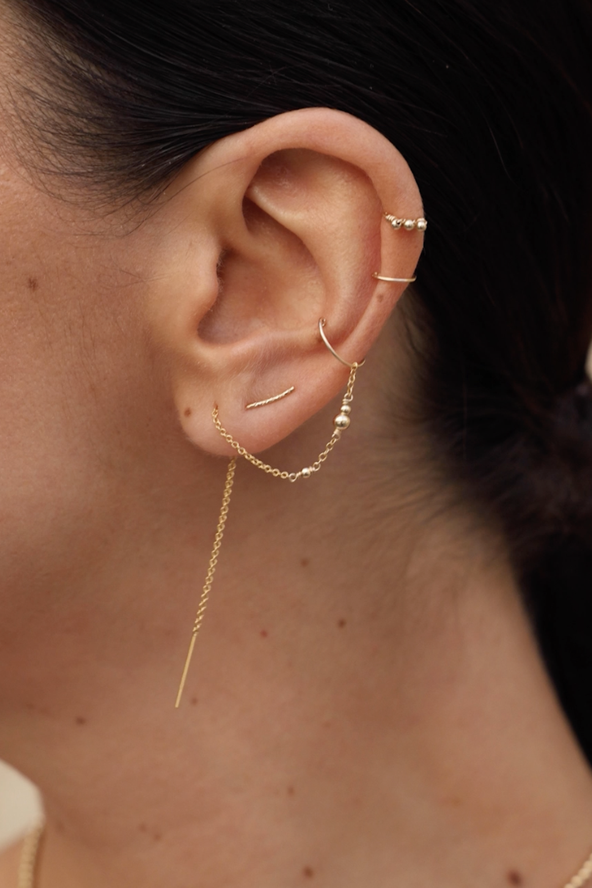 Earring - gold YAY Golden