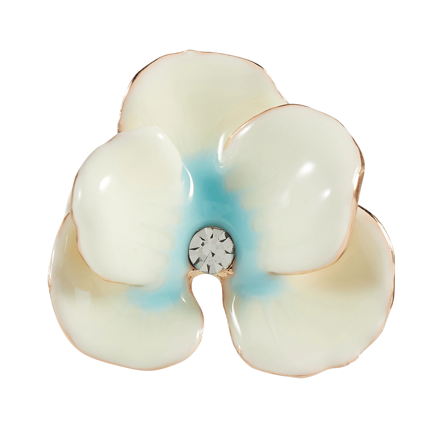 Flower brooch DES PETITS HAUTS Golden