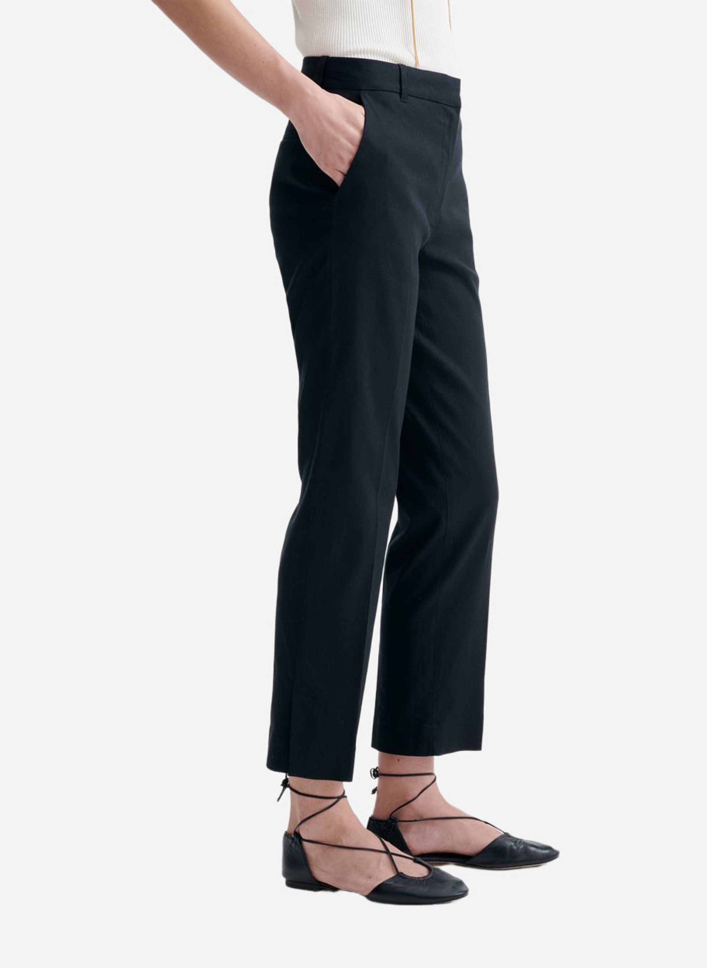 Straight tailored trousers in plain color VANESSA BRUNO Black
