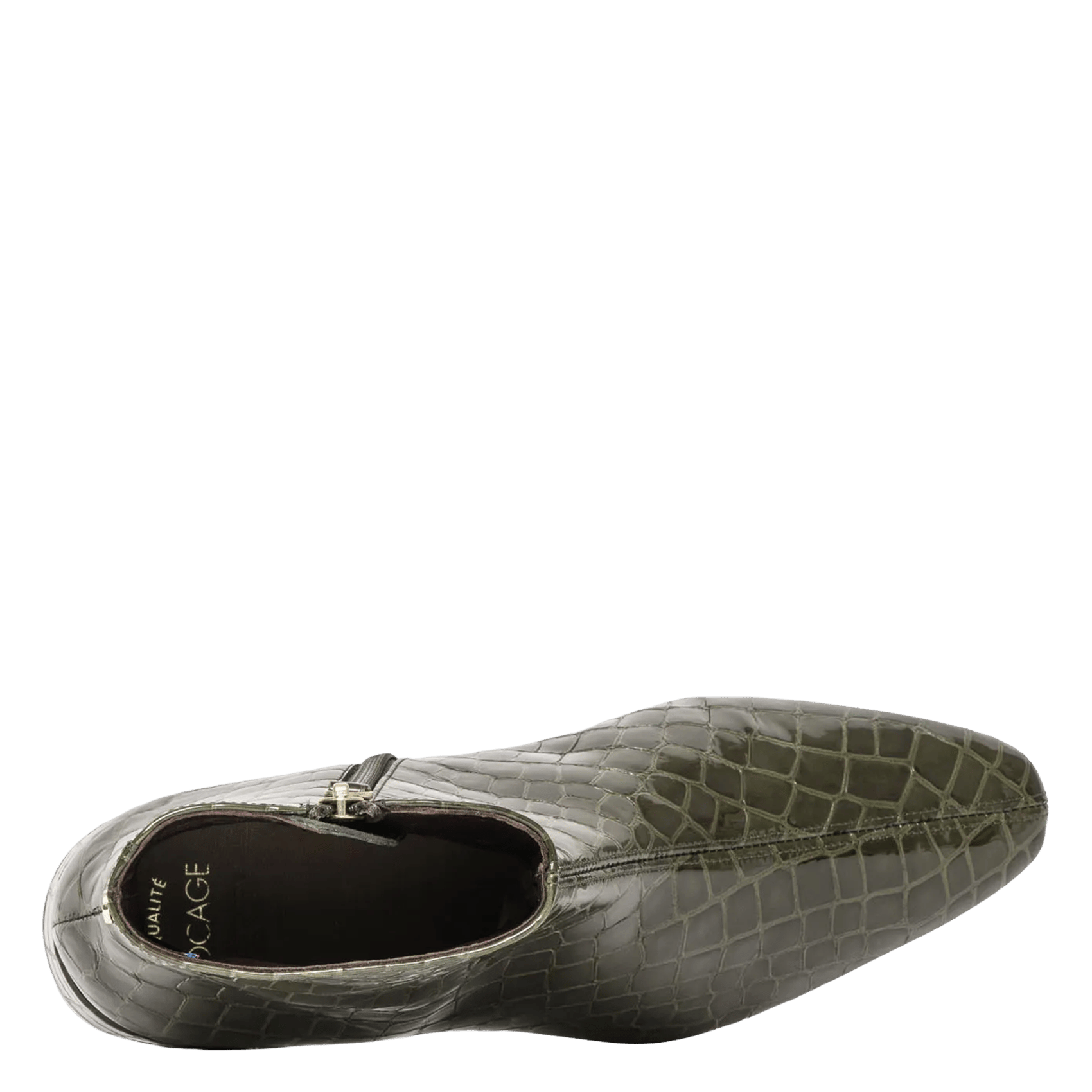 Bottines en cuir vernis BOCAGE Vert