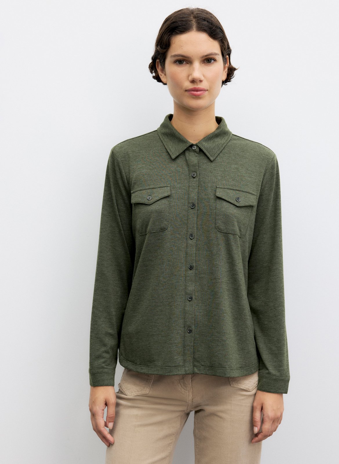 Gerade geschnittenes Hemd mit klassischem Kragen und Taschen GERARD DAREL Khaki