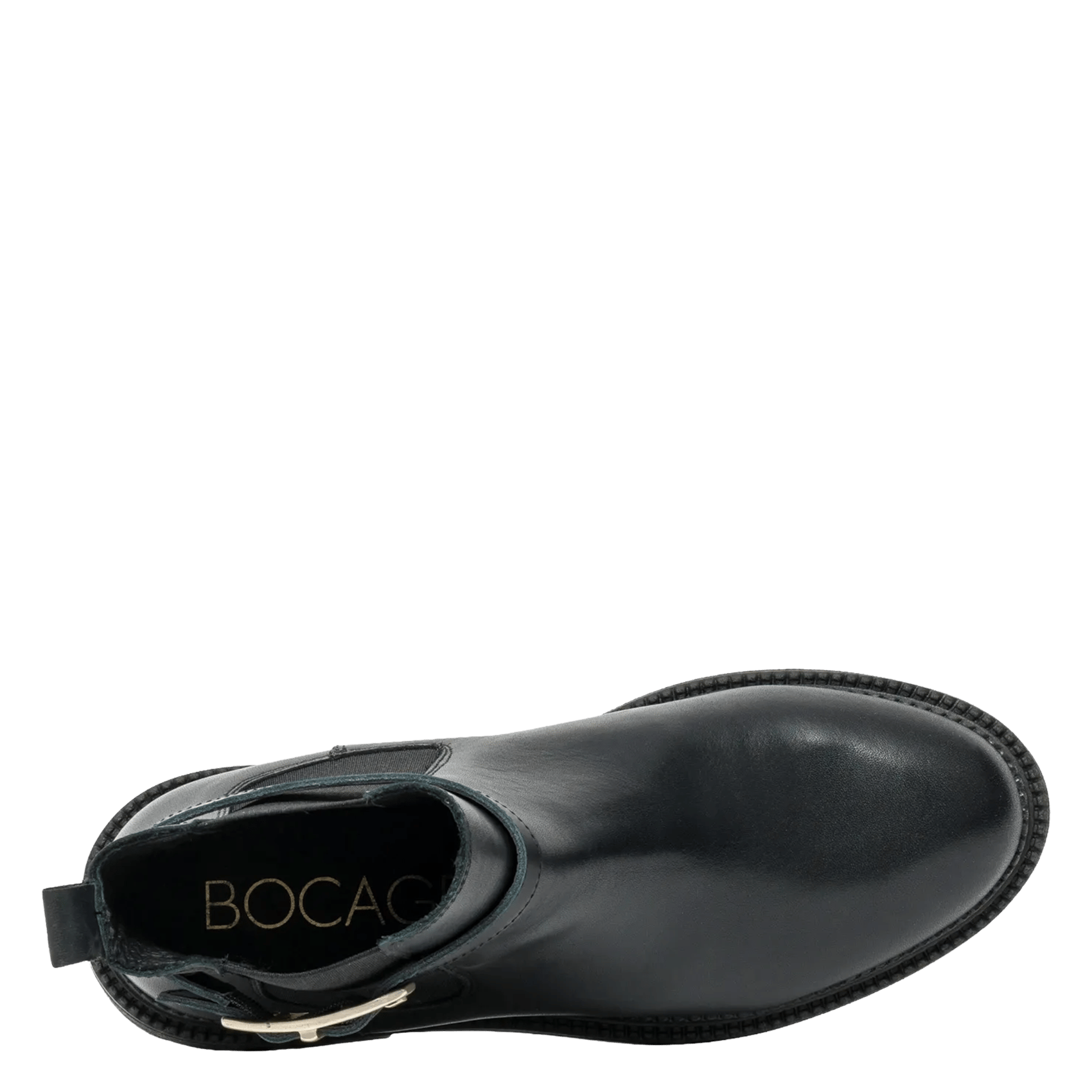 Leather Mixed Buckle Ankle Boots | Black BOCAGE Women