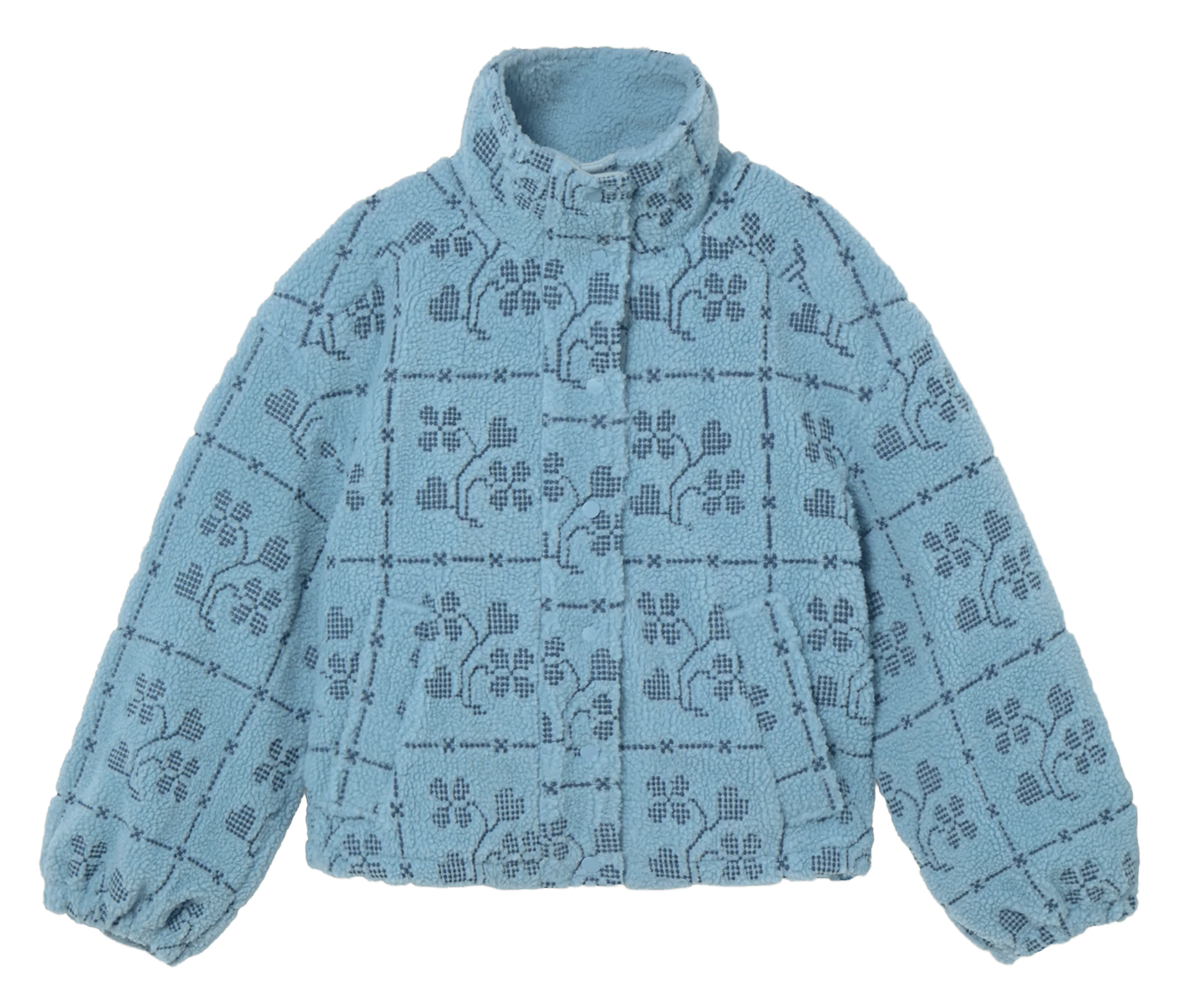 High-neck jacket THE TINY BIG SISTER Blue