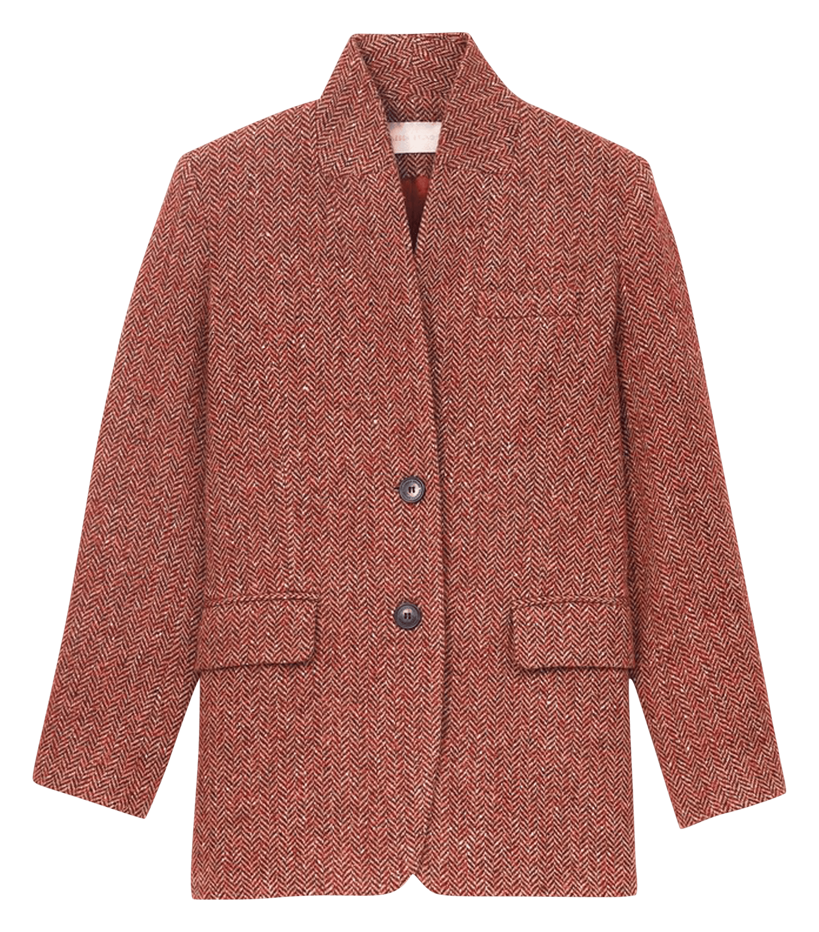 Jas met opstaande kraag met jacquardmotief VANESSA BRUNO Rood