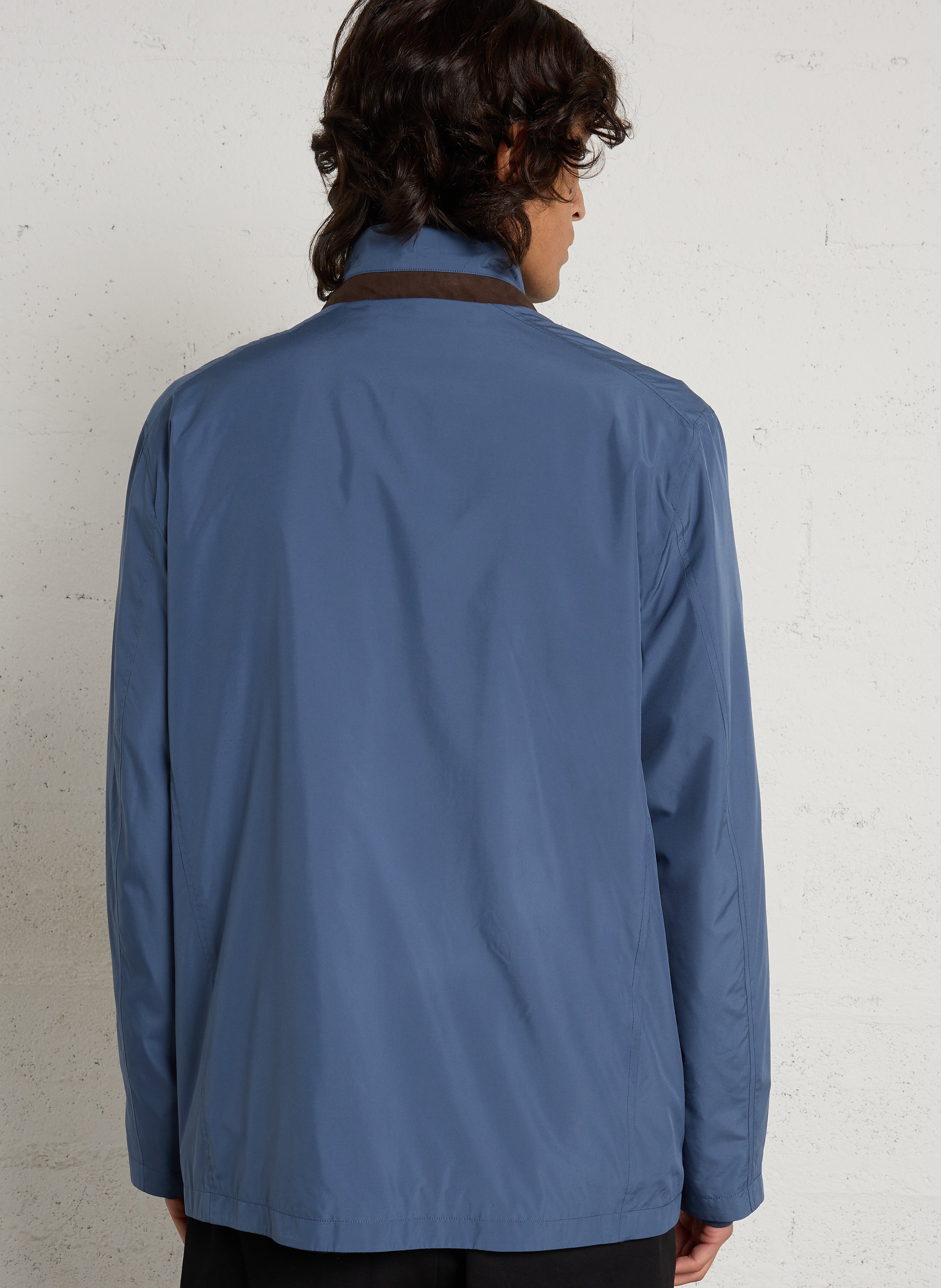 Polo manches longues droit en coton HACKETT Bleu