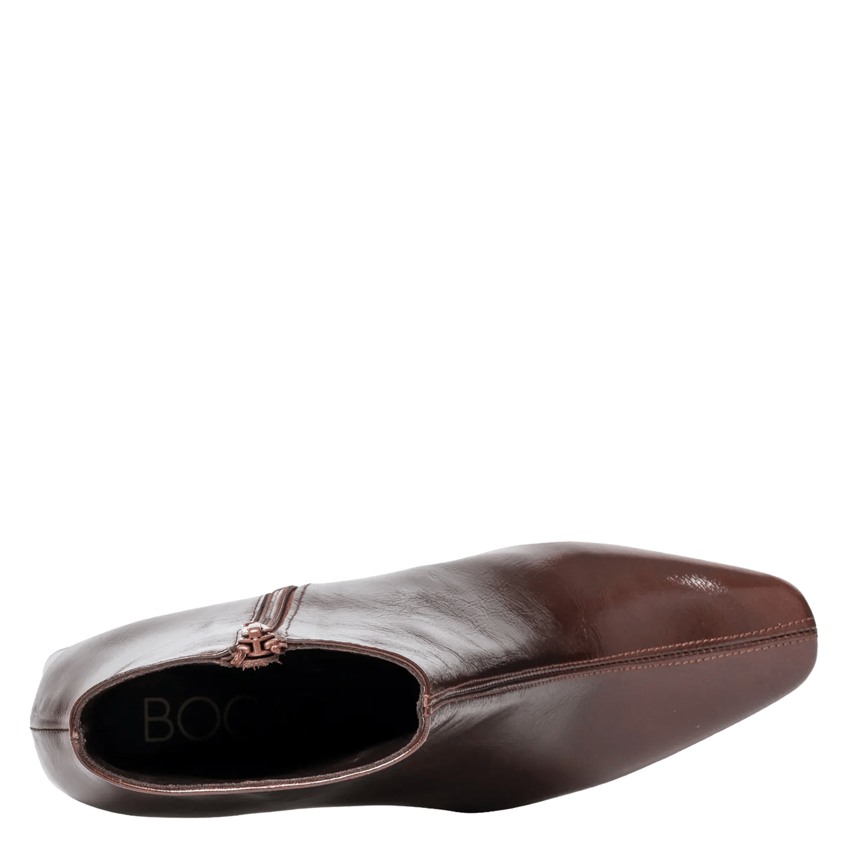 Patent leather ankle boots BOCAGE Brown