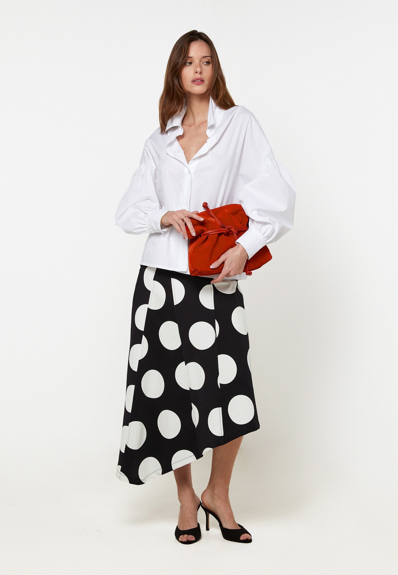 White cotton shirt embroidered with a clover motif RODIER White