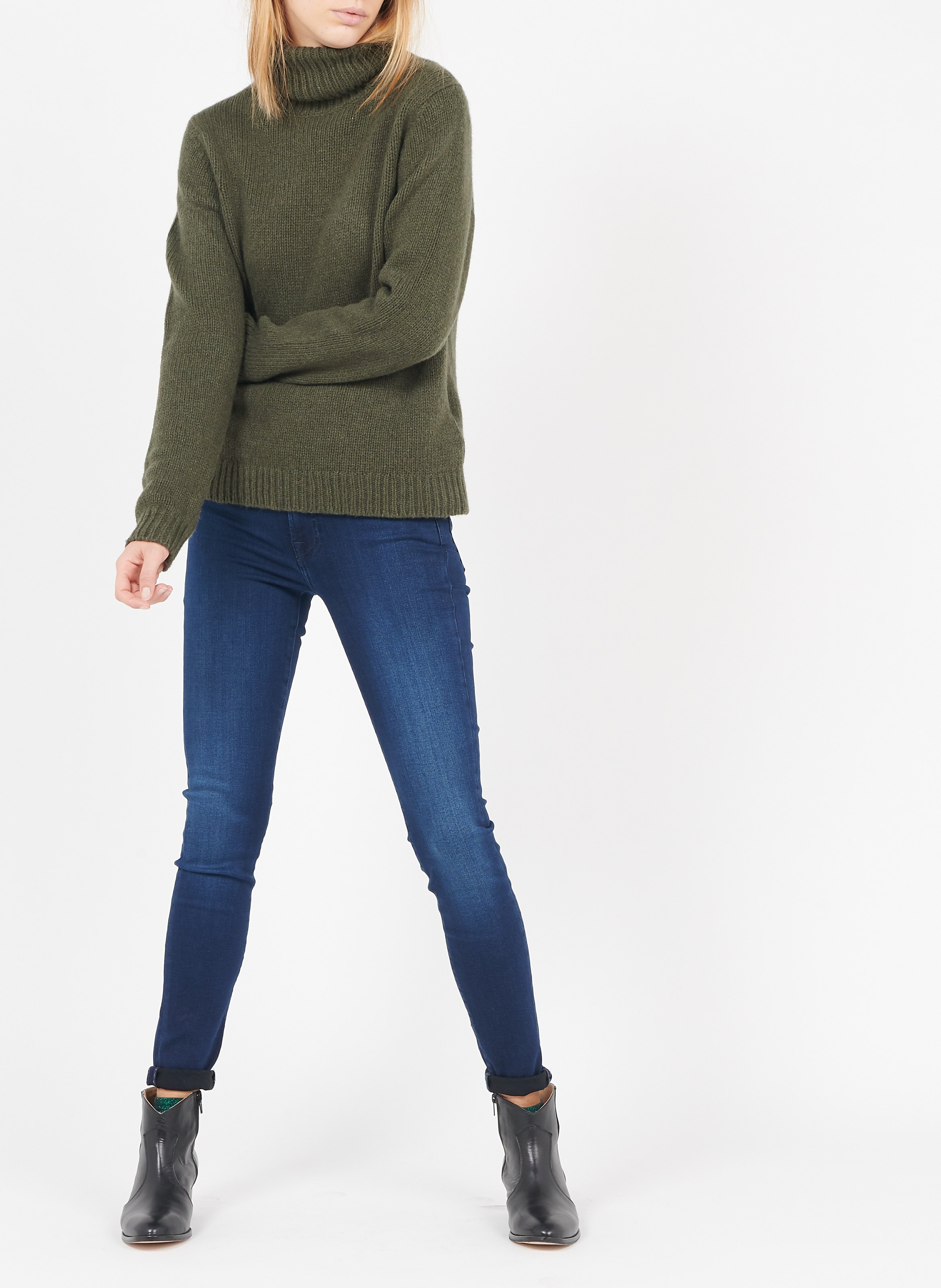 Skinny jeans met hoge taille 7 FOR ALL MANKIND Blauw