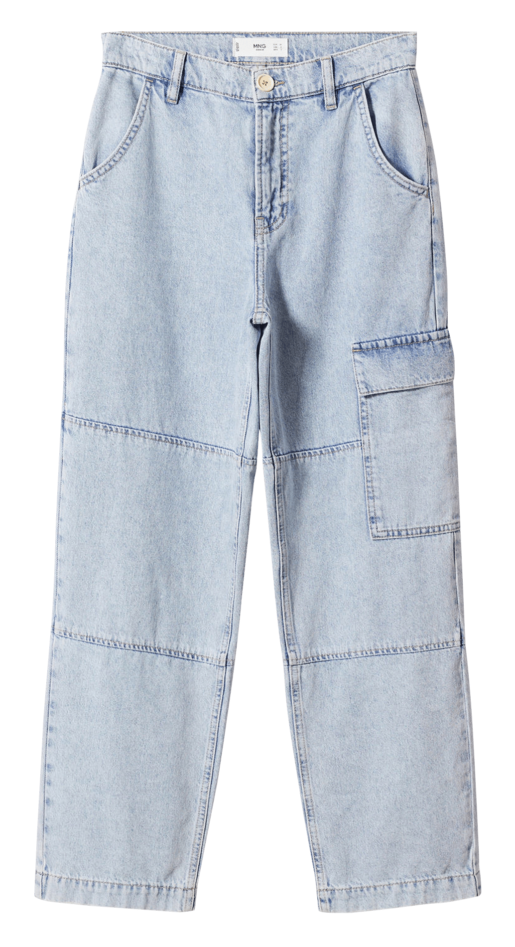 Jean cargo en coton BleuMANGO