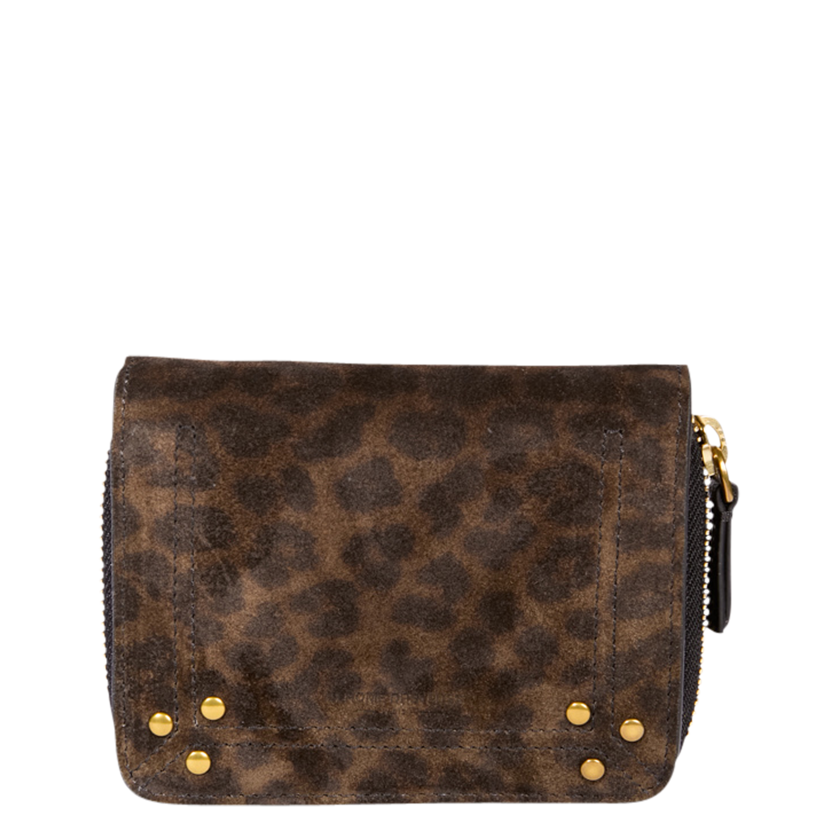 Leder-Brieftasche mit Leoparden-Print JEROME DREYFUSS Khaki